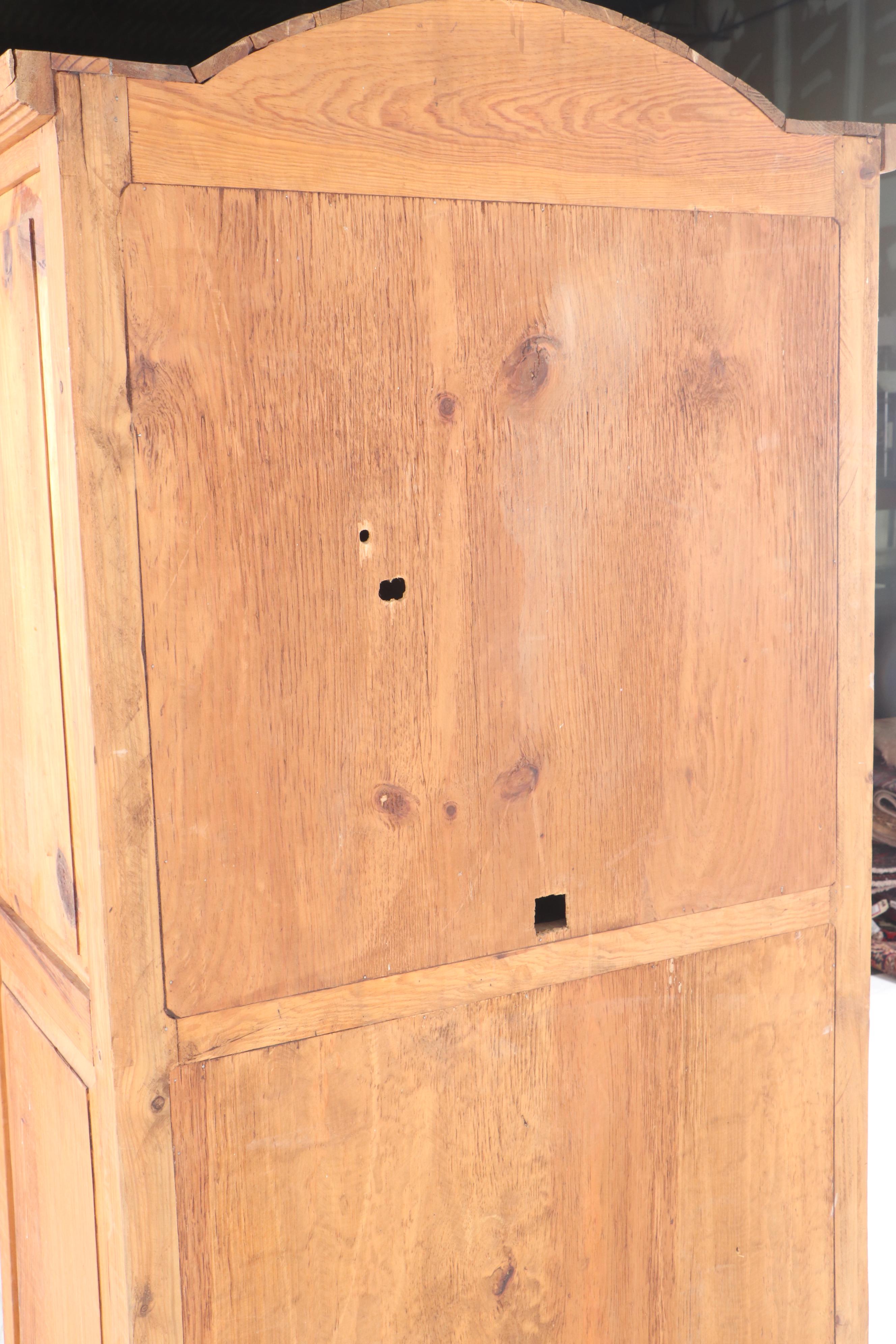 Scrubbed Pine Media Cabinet, Late 20th Century