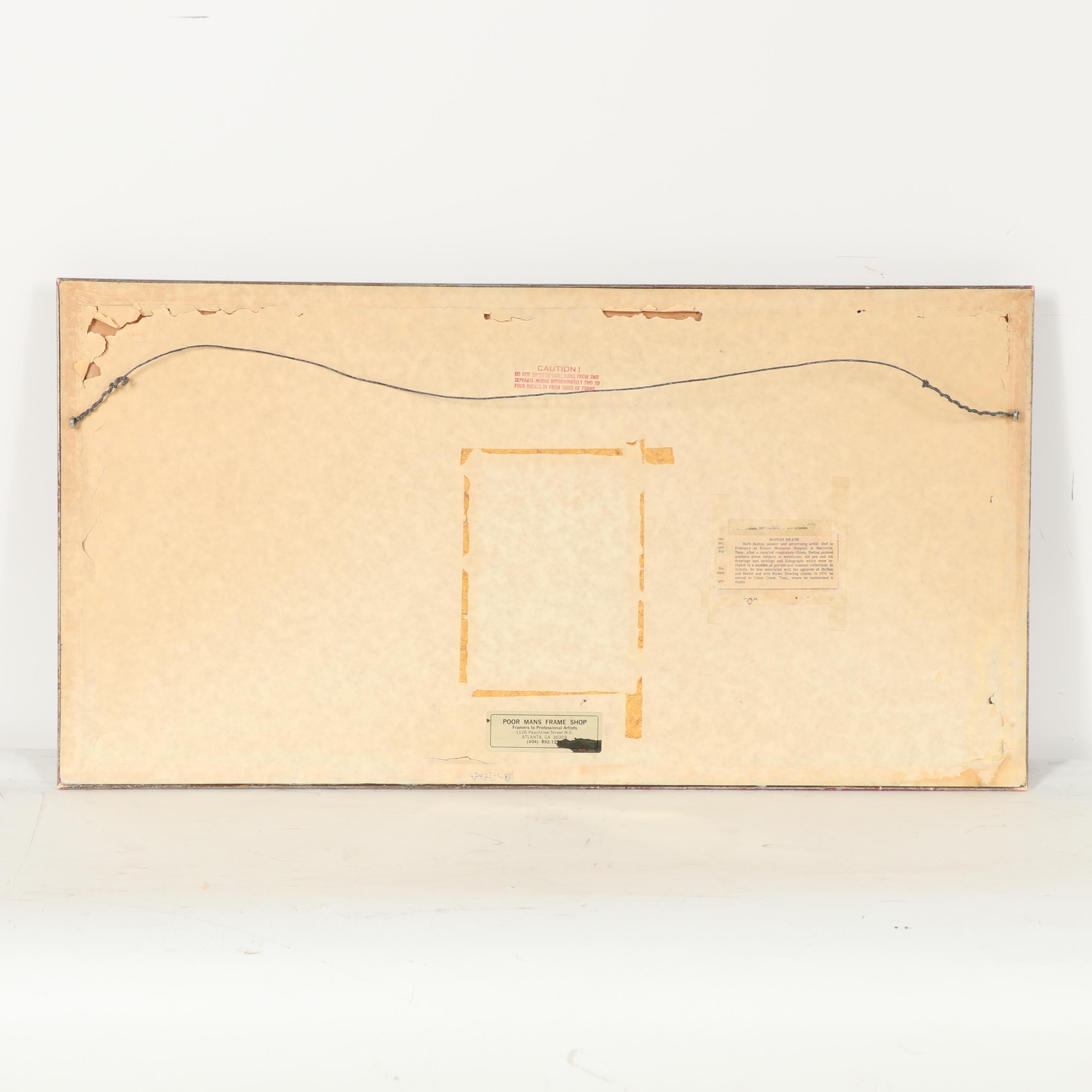 Herb Boston Coastal Landscape Watercolor Painting