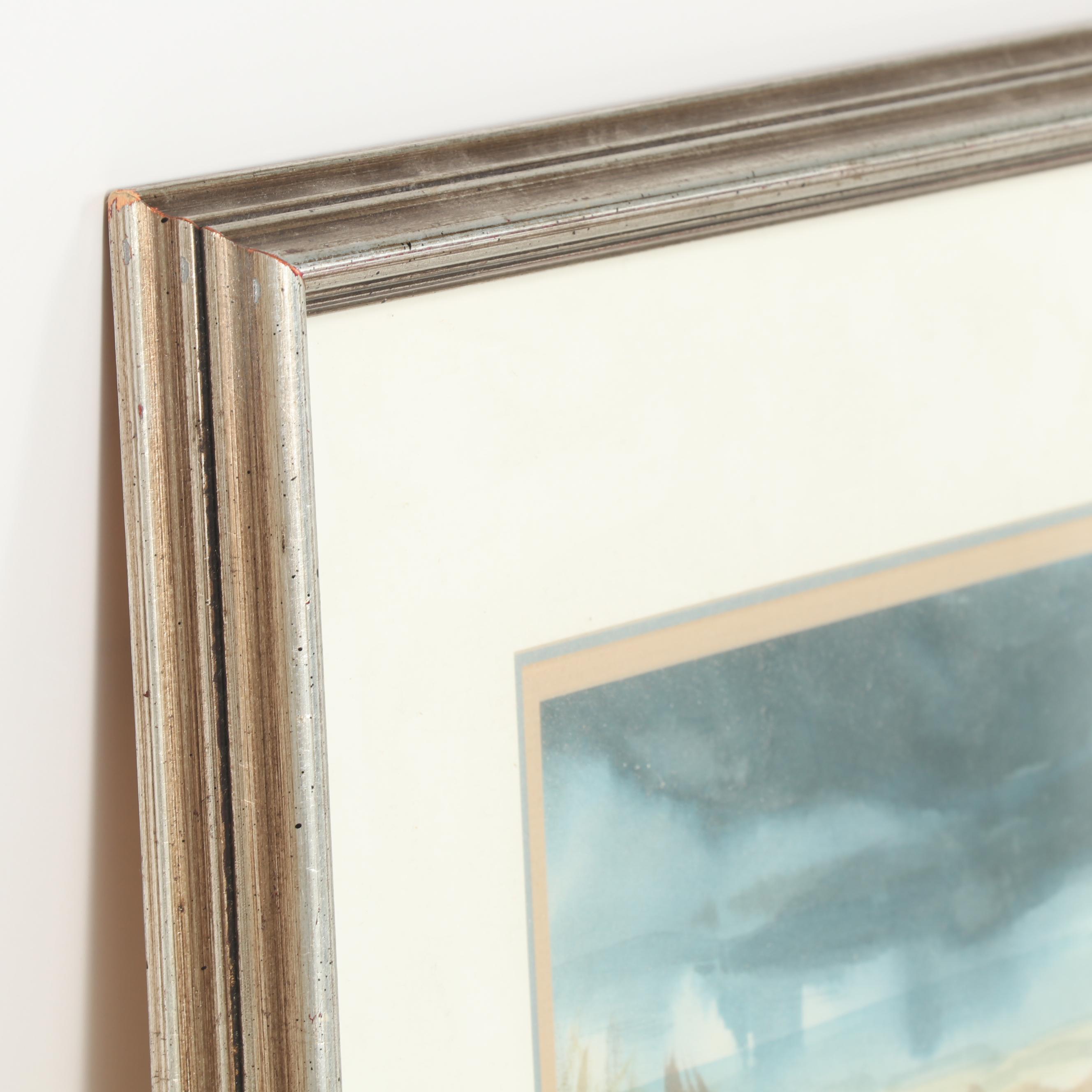 Herb Boston Coastal Landscape Watercolor Painting