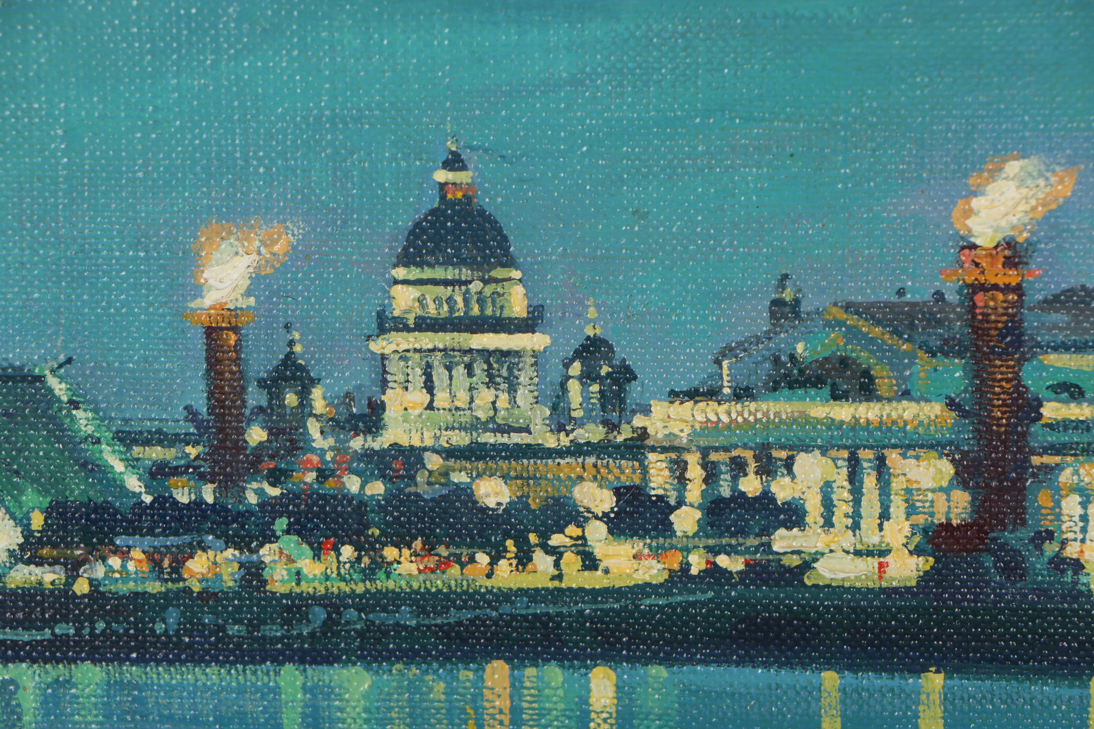 Russian Oil Paintings "Savior on Spilled Blood" and "Panorama of the Neva"