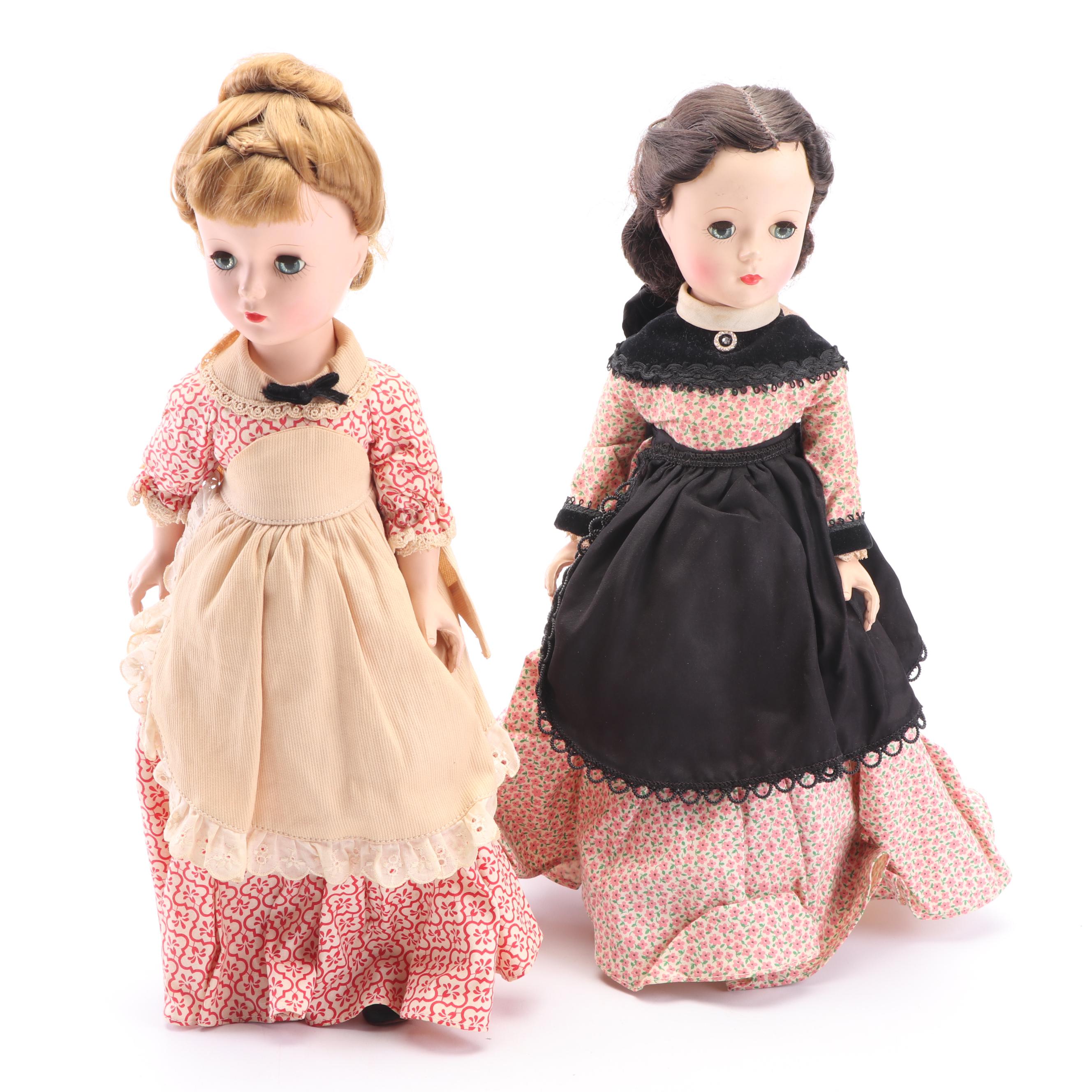 Madame Alexander Little Women "Marme" and "Meg" Dolls Circa 1950