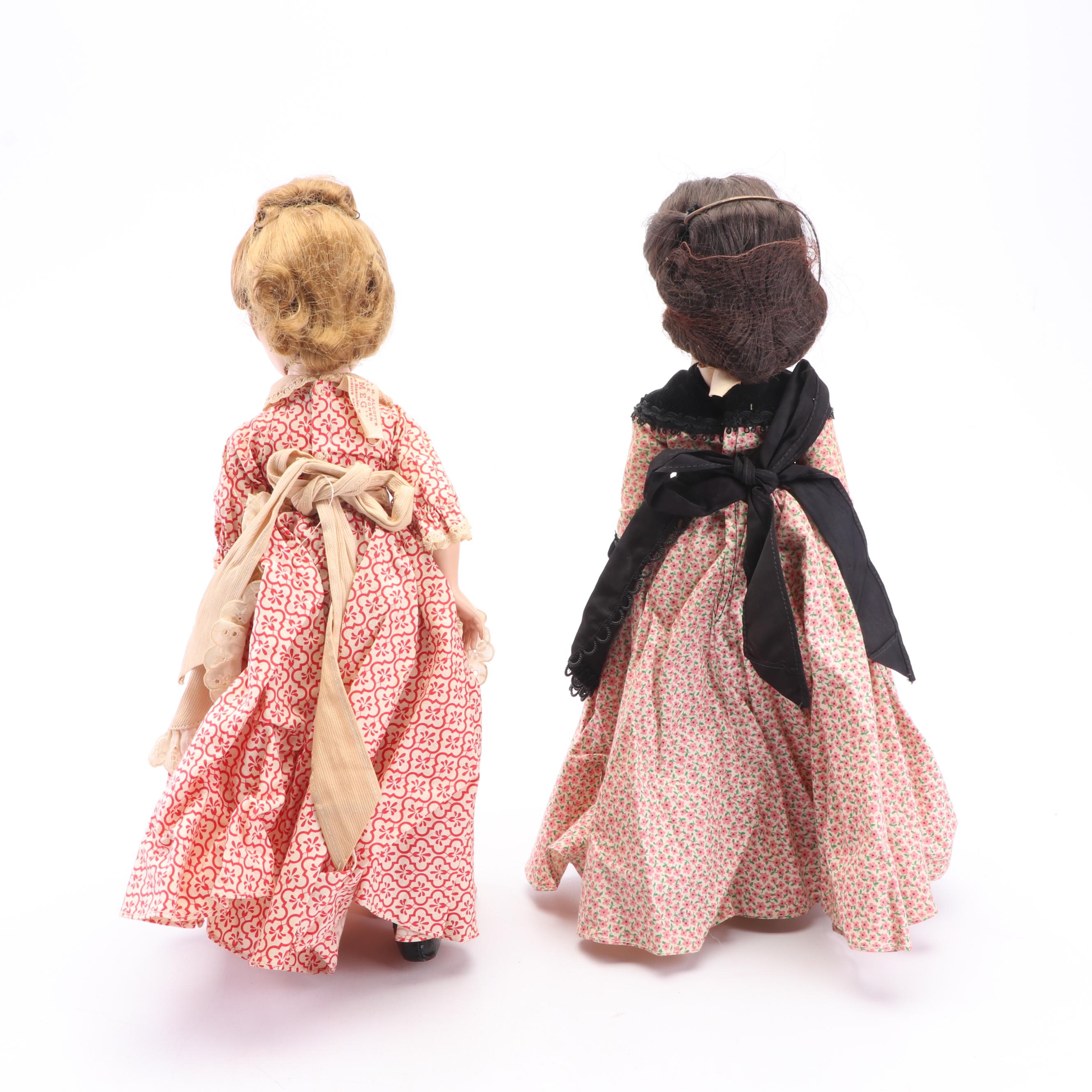 Madame Alexander Little Women "Marme" and "Meg" Dolls Circa 1950