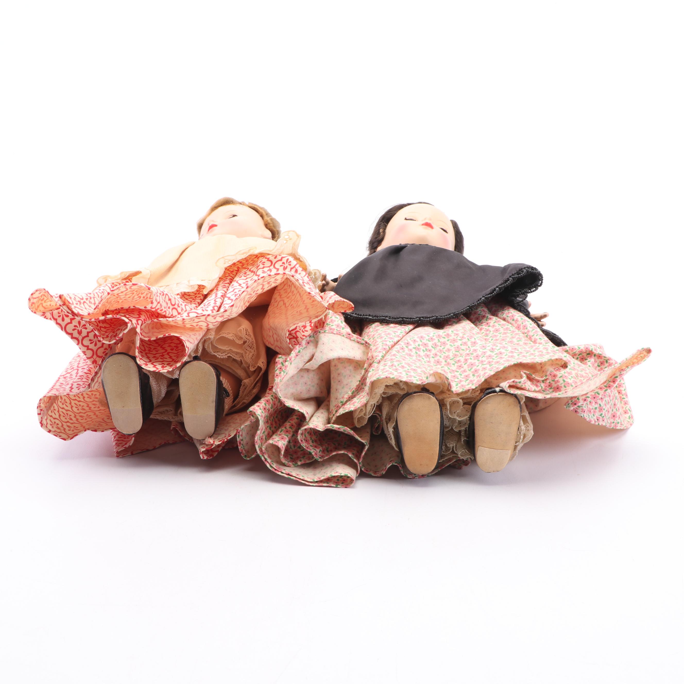 Madame Alexander Little Women "Marme" and "Meg" Dolls Circa 1950