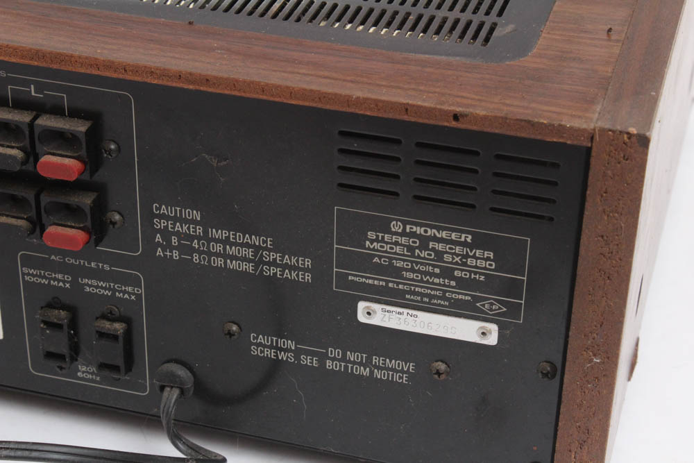 Vintage Pioneer Stereo Receiver SX-880