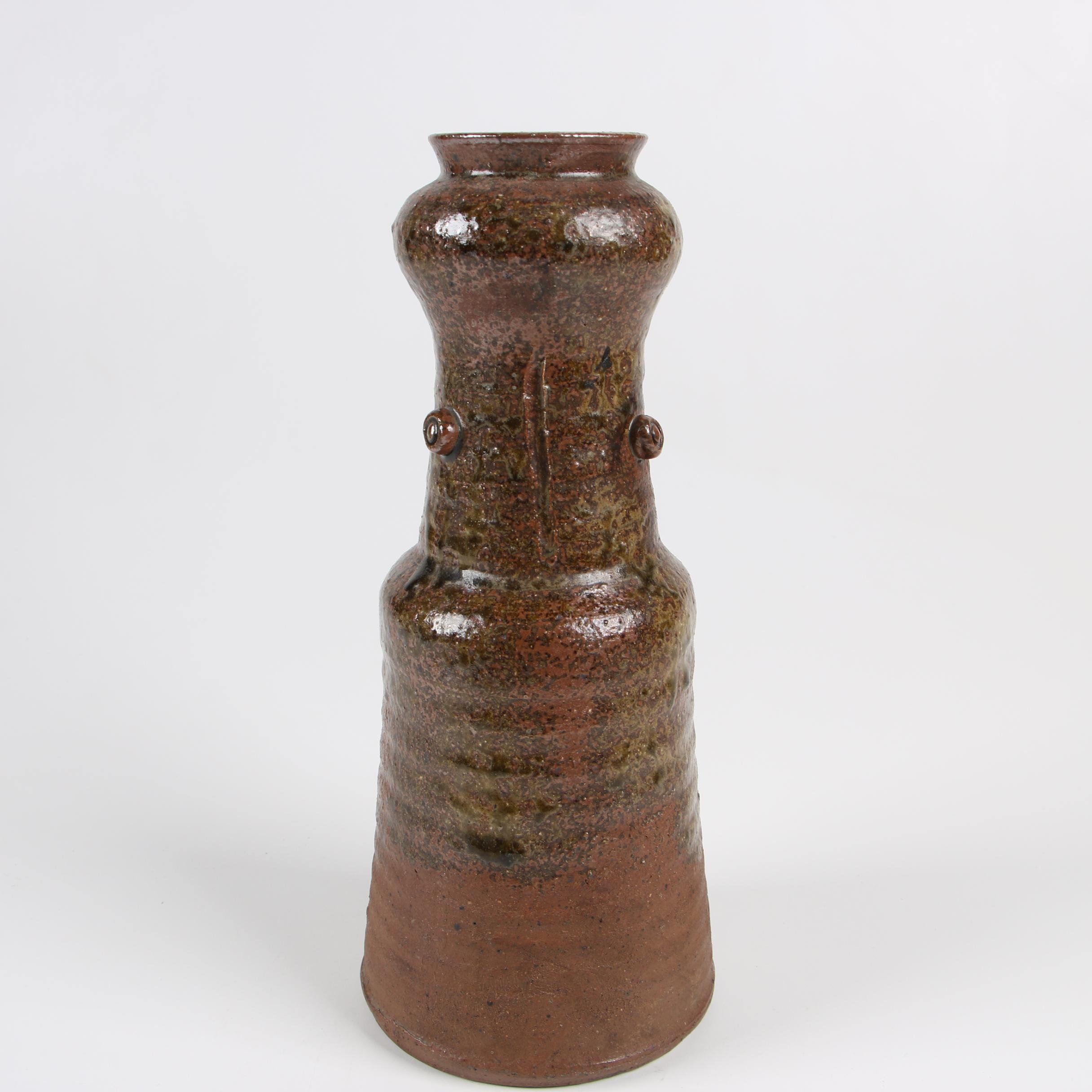 Japanese Bizen Ware Pottery Vase, 20th Century