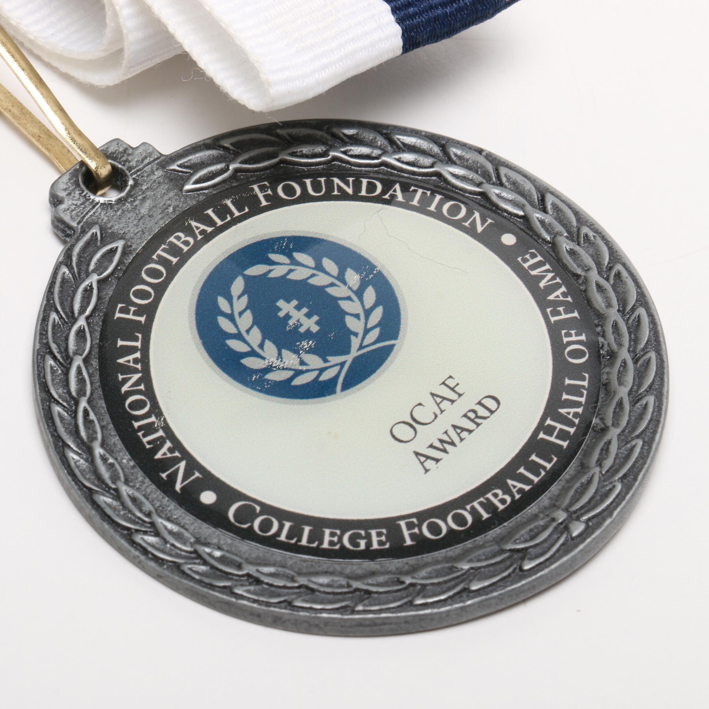 OCAF Award Medal From College Football Hall of Fame, Host Collection