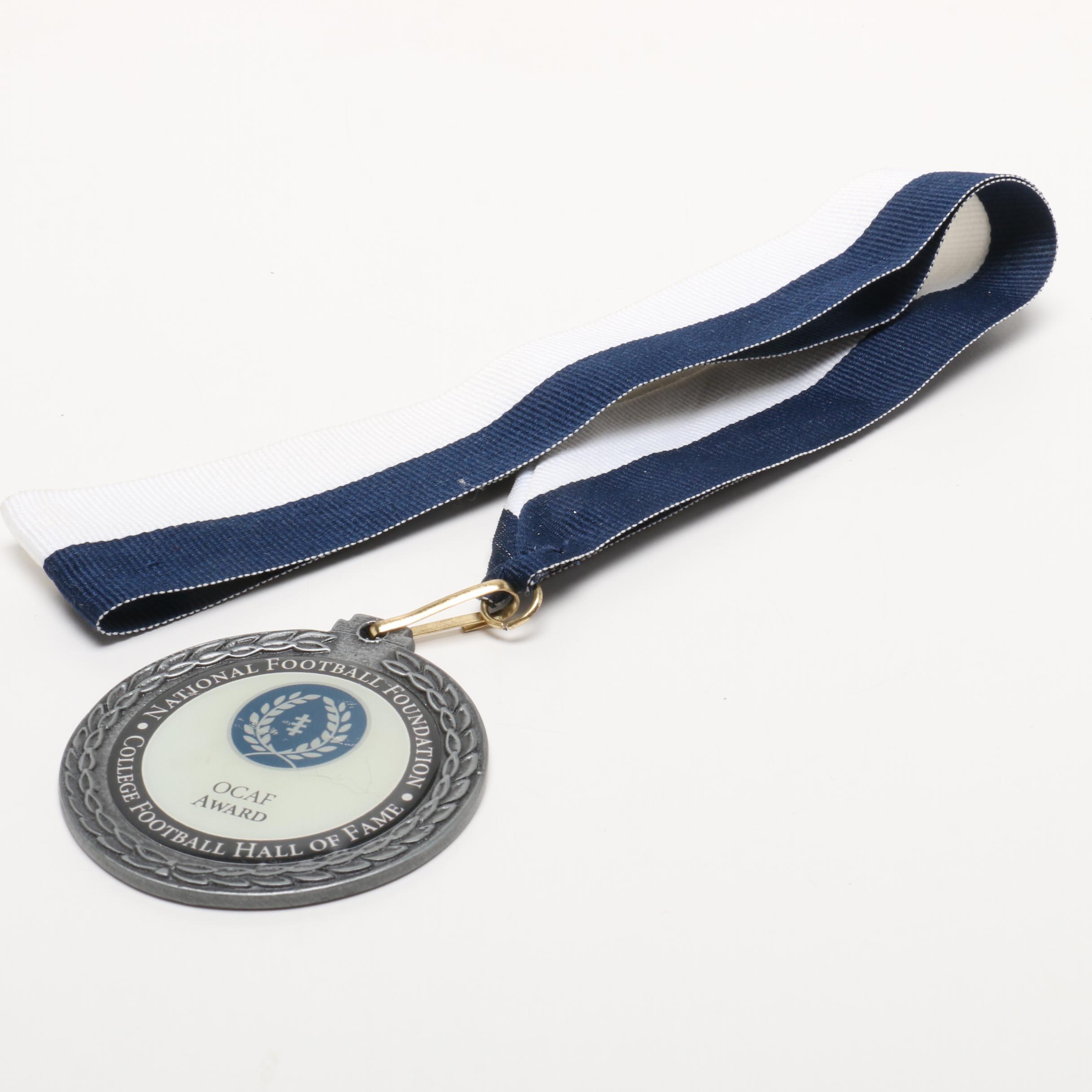 OCAF Award Medal From College Football Hall of Fame, Host Collection
