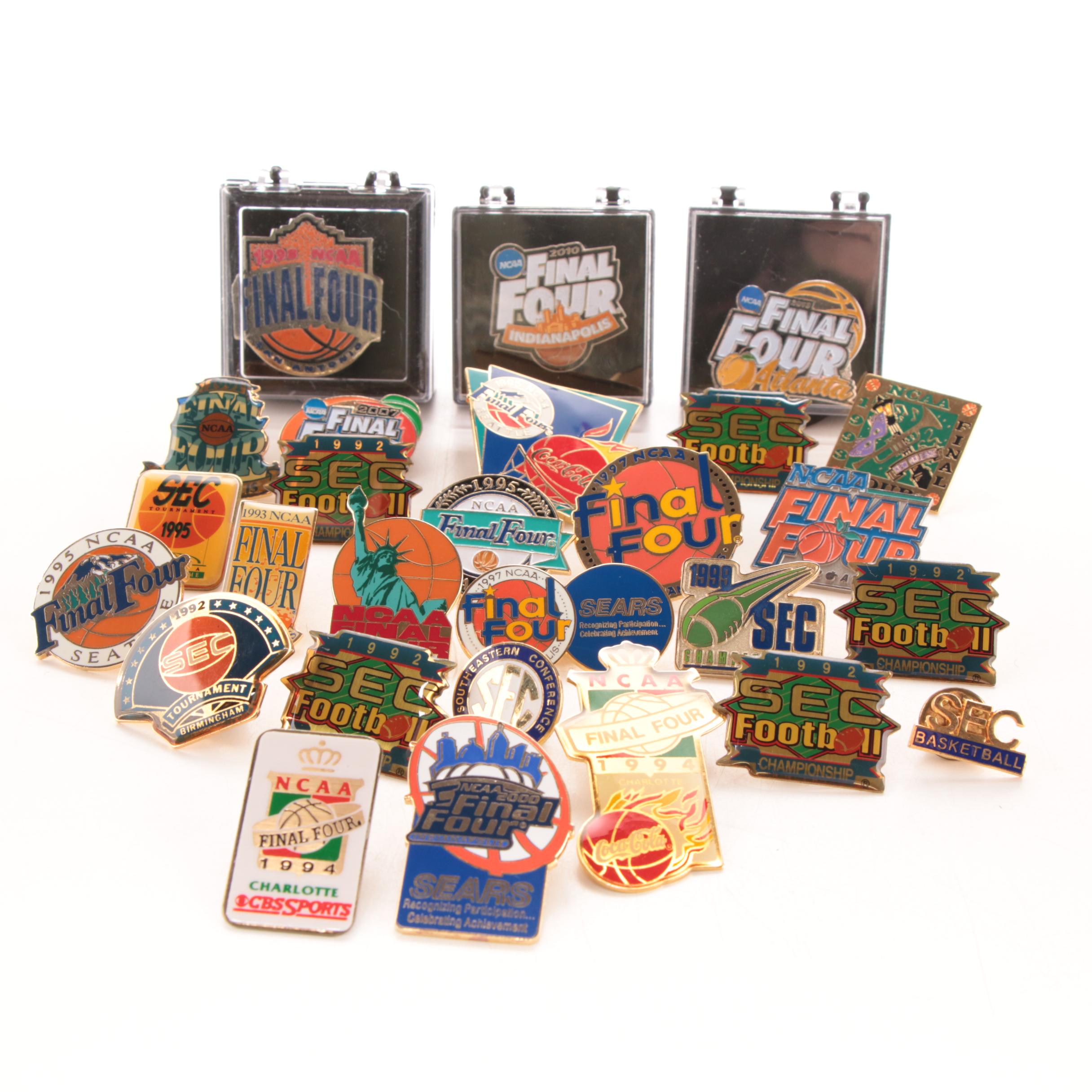 1990s-2000s Final Four and SEC NCAA Basketball Collectible Pins