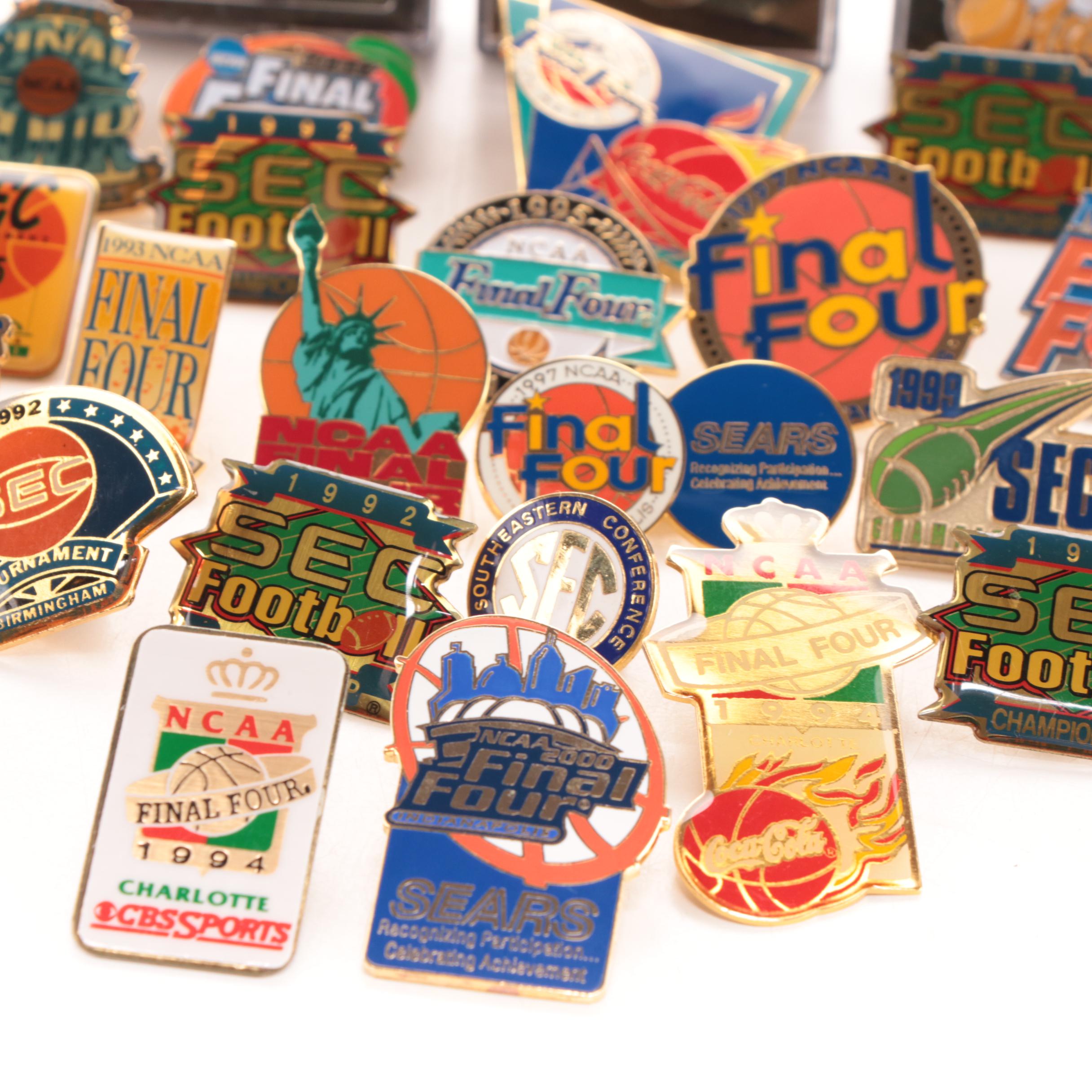 1990s-2000s Final Four and SEC NCAA Basketball Collectible Pins