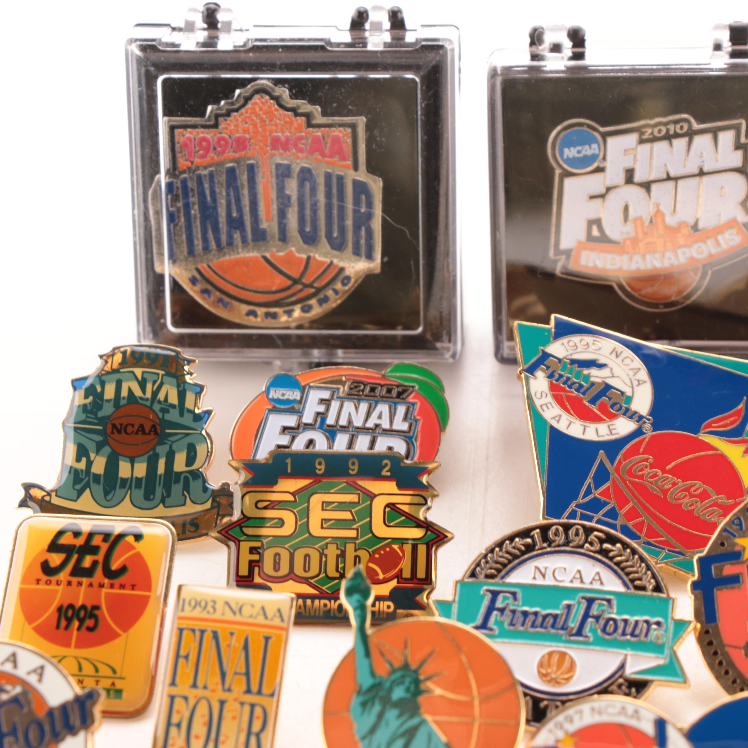 1990s-2000s Final Four and SEC NCAA Basketball Collectible Pins