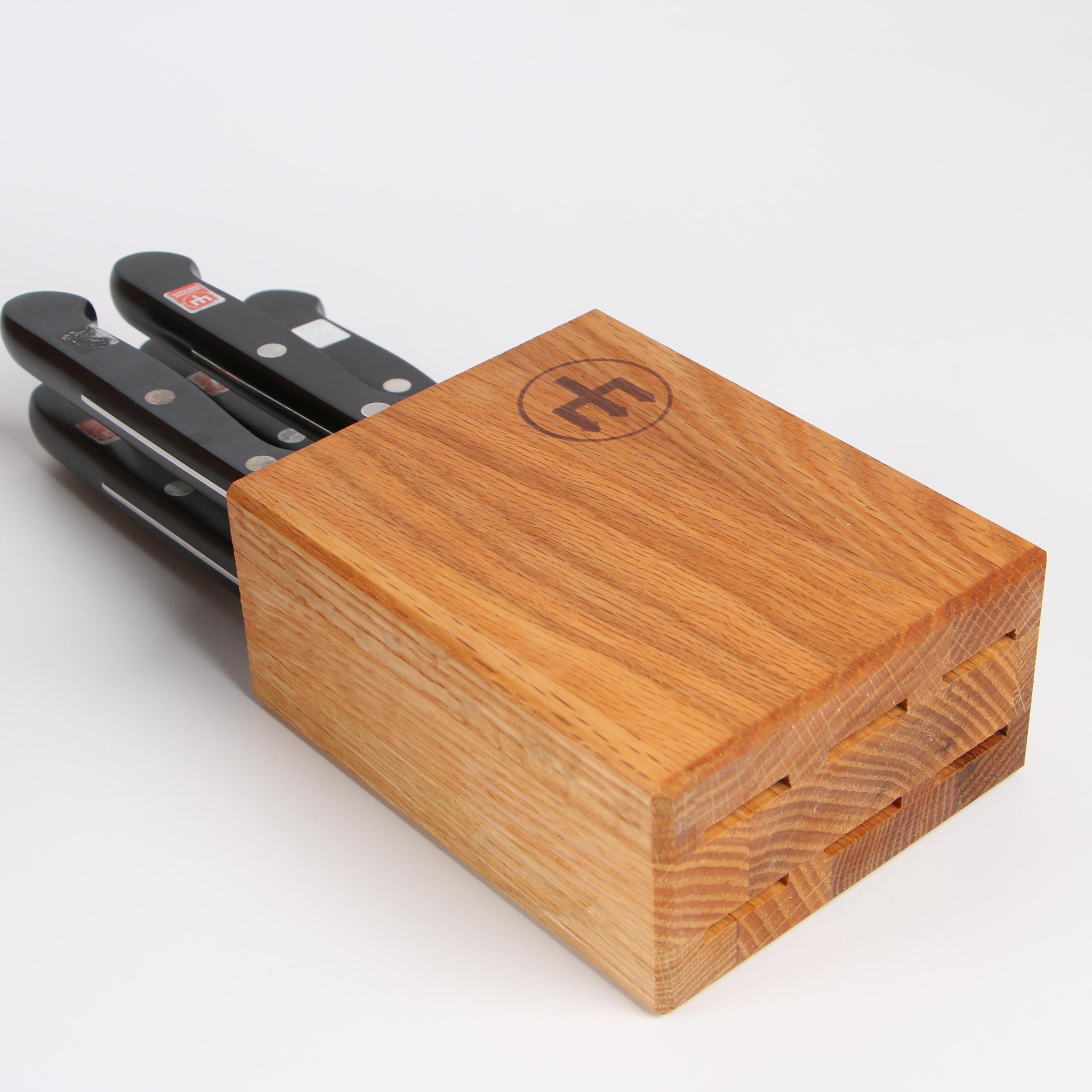 J. A. Henckels and Wüsthof Dreizack Kitchen Knives with Storage Blocks