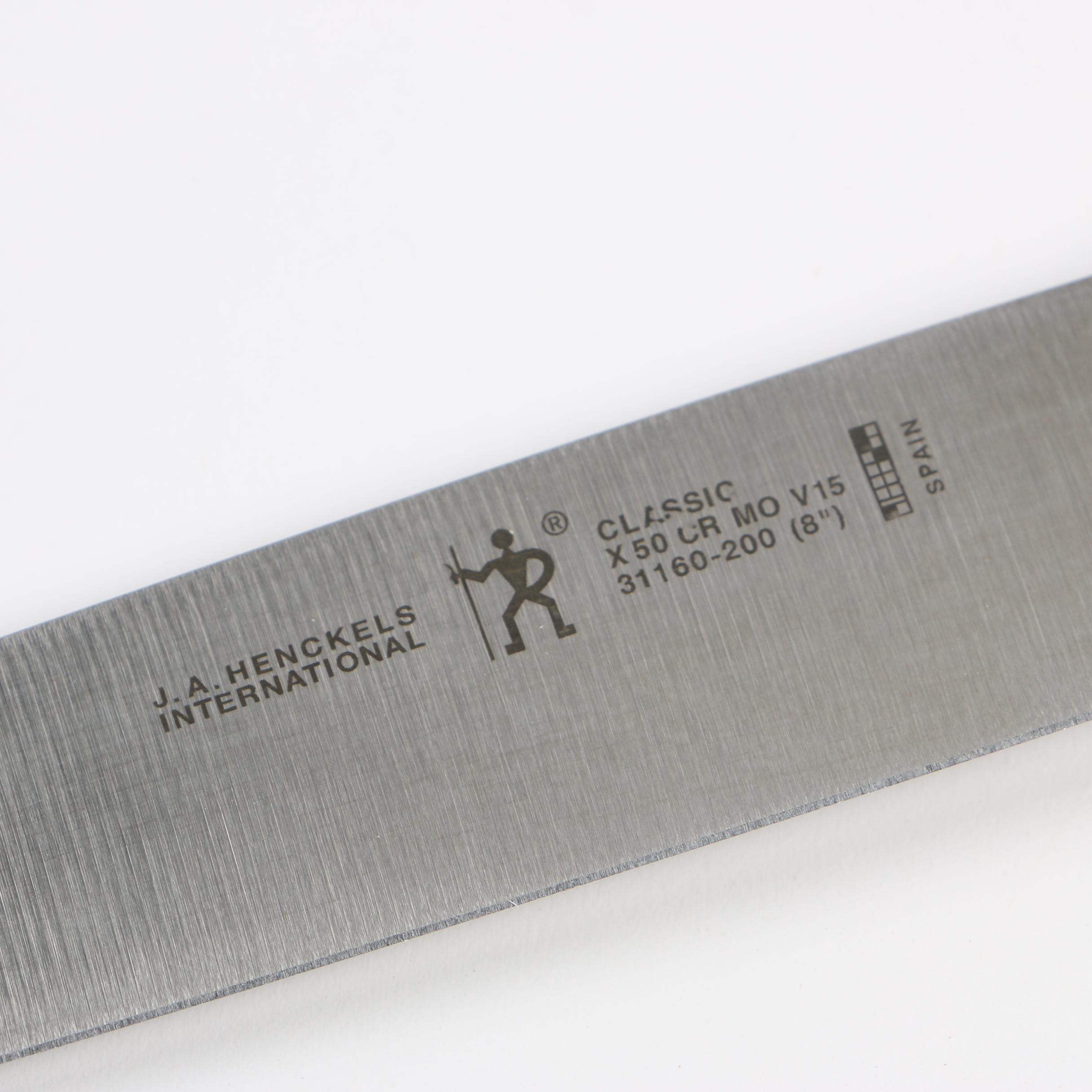 J. A. Henckels and Wüsthof Dreizack Kitchen Knives with Storage Blocks