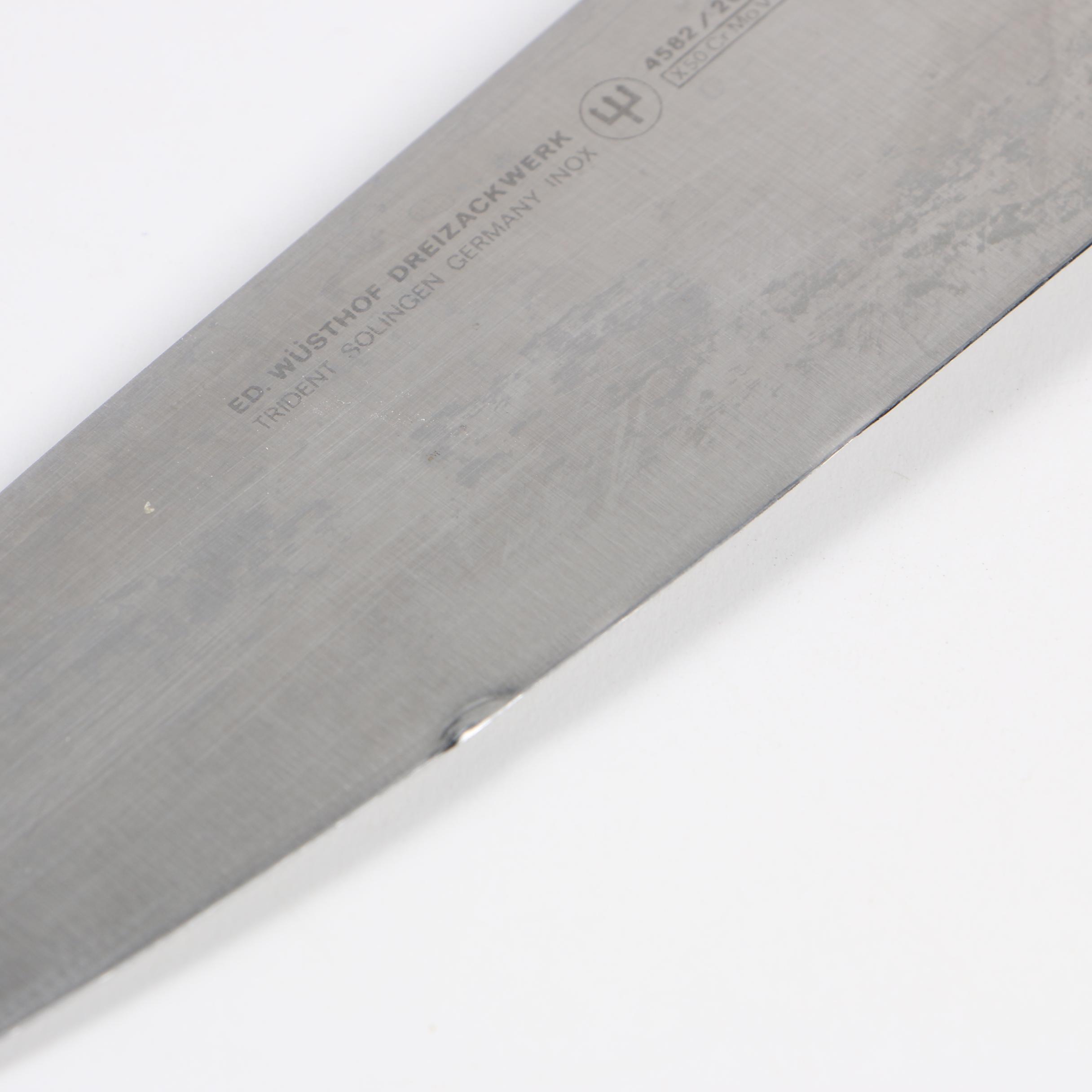 J. A. Henckels and Wüsthof Dreizack Kitchen Knives with Storage Blocks