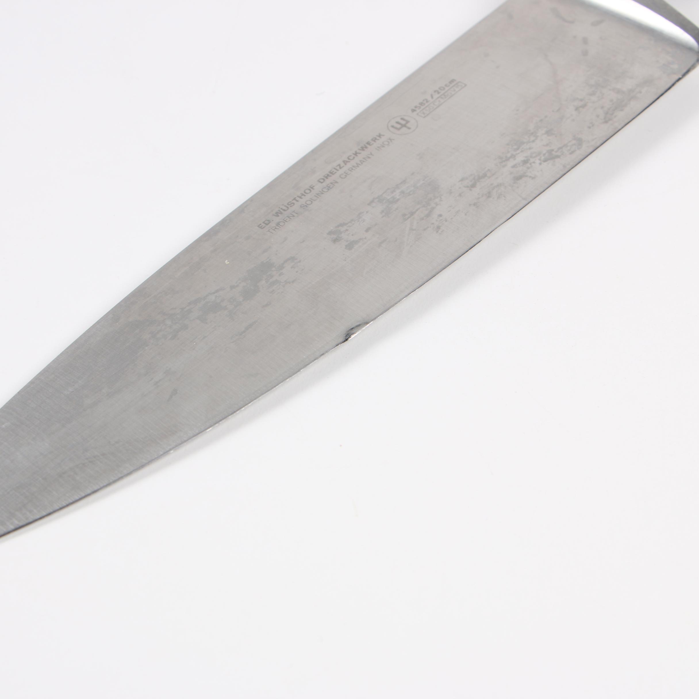 J. A. Henckels and Wüsthof Dreizack Kitchen Knives with Storage Blocks