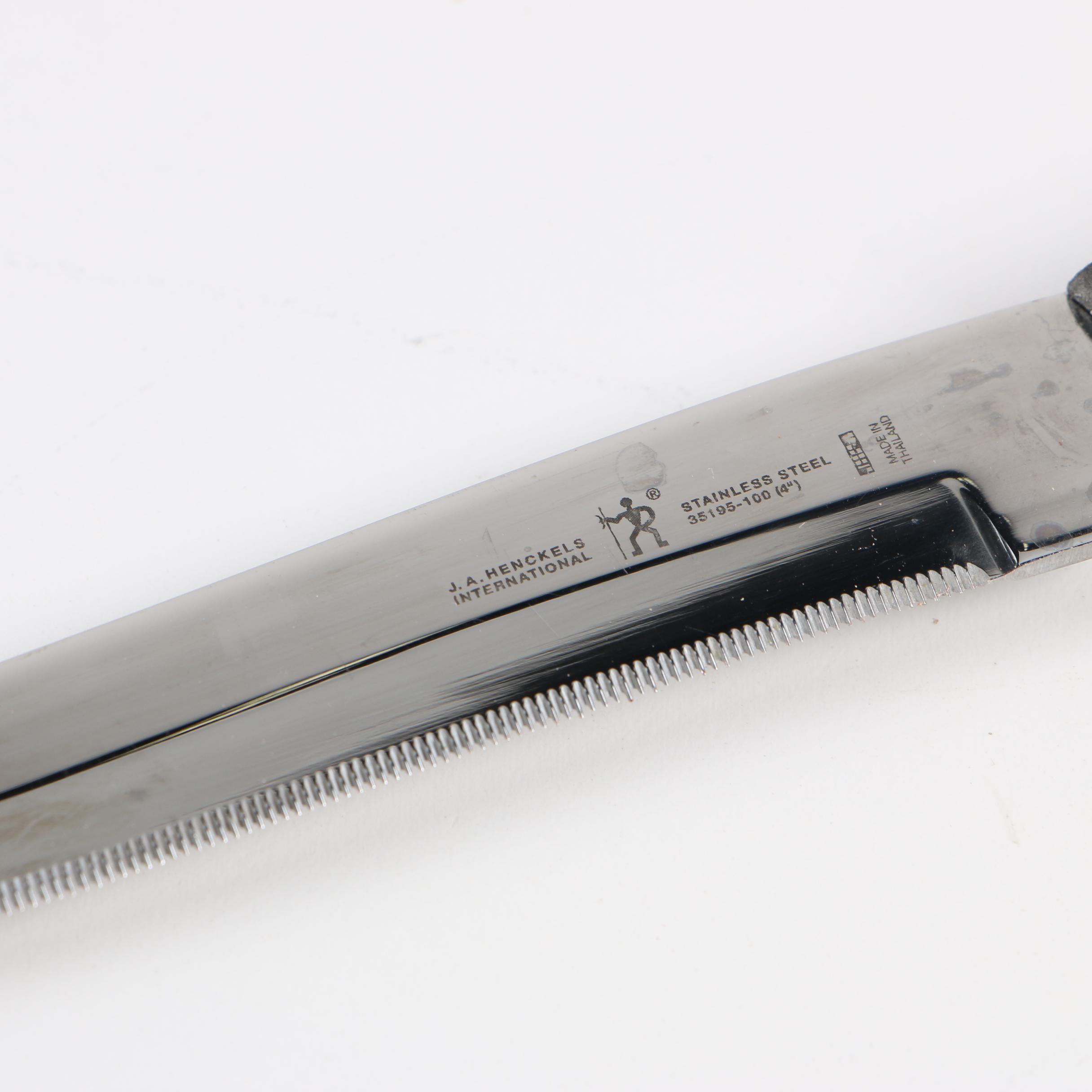 J. A. Henckels and Wüsthof Dreizack Kitchen Knives with Storage Blocks