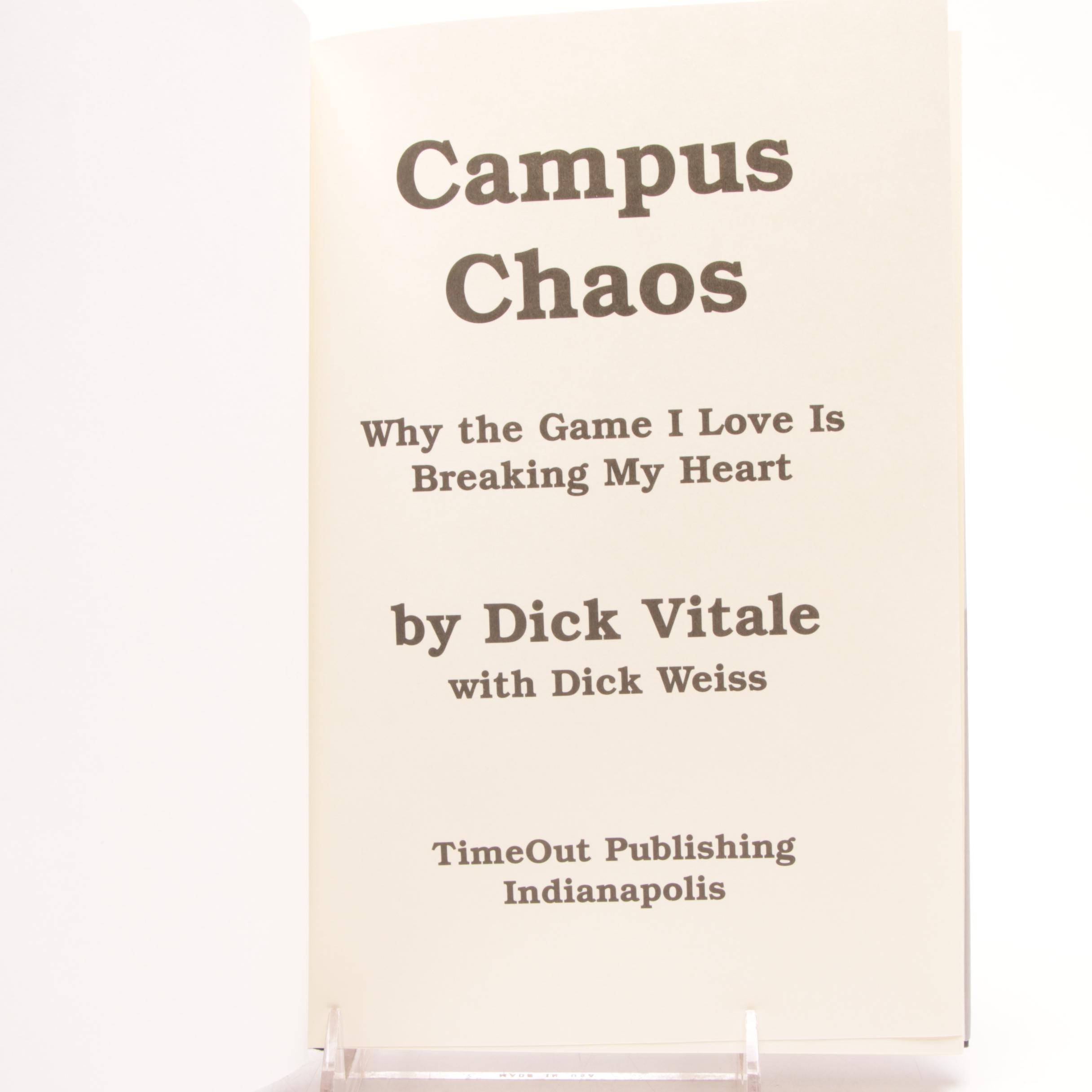 "Campus Chaos" Signed First Edition by Dick Vitale