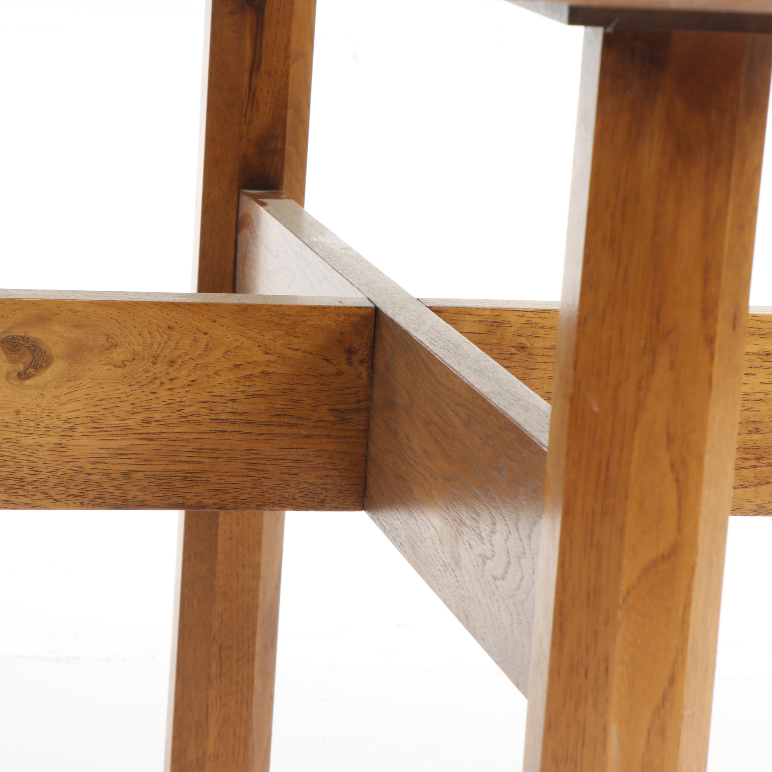 Mid Century Modern Glass Top Table and Purple Velvet Chairs on Casters