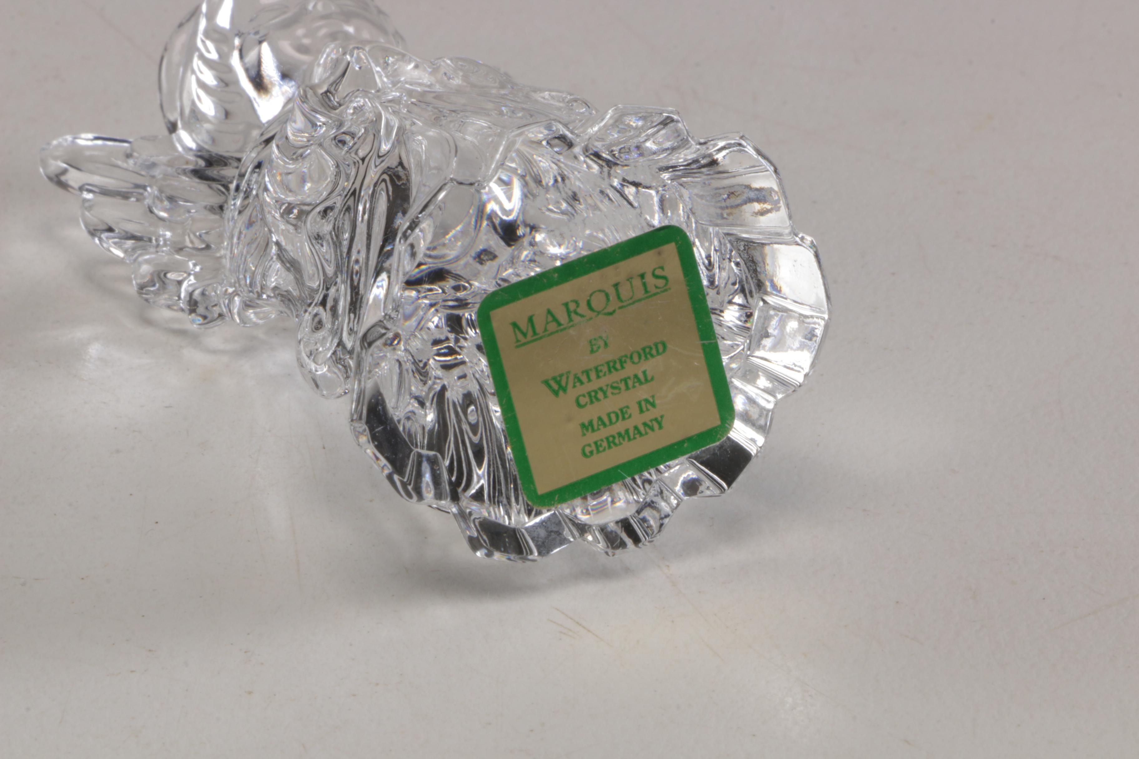 Marquis By Waterford Crystal "Nativity Angel" and Bohemia Crystal Trinket Box