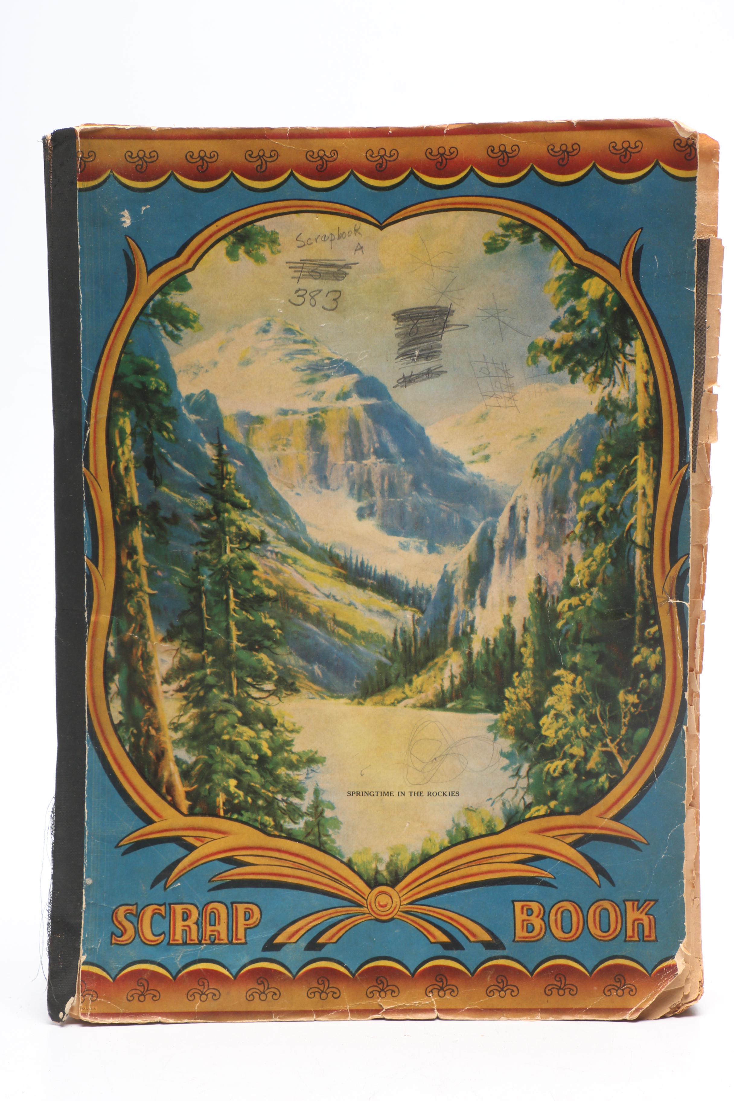 Two Vintage Baseball Scrapbooks with Babe Ruth, Ty Cobb, and Ted Williams