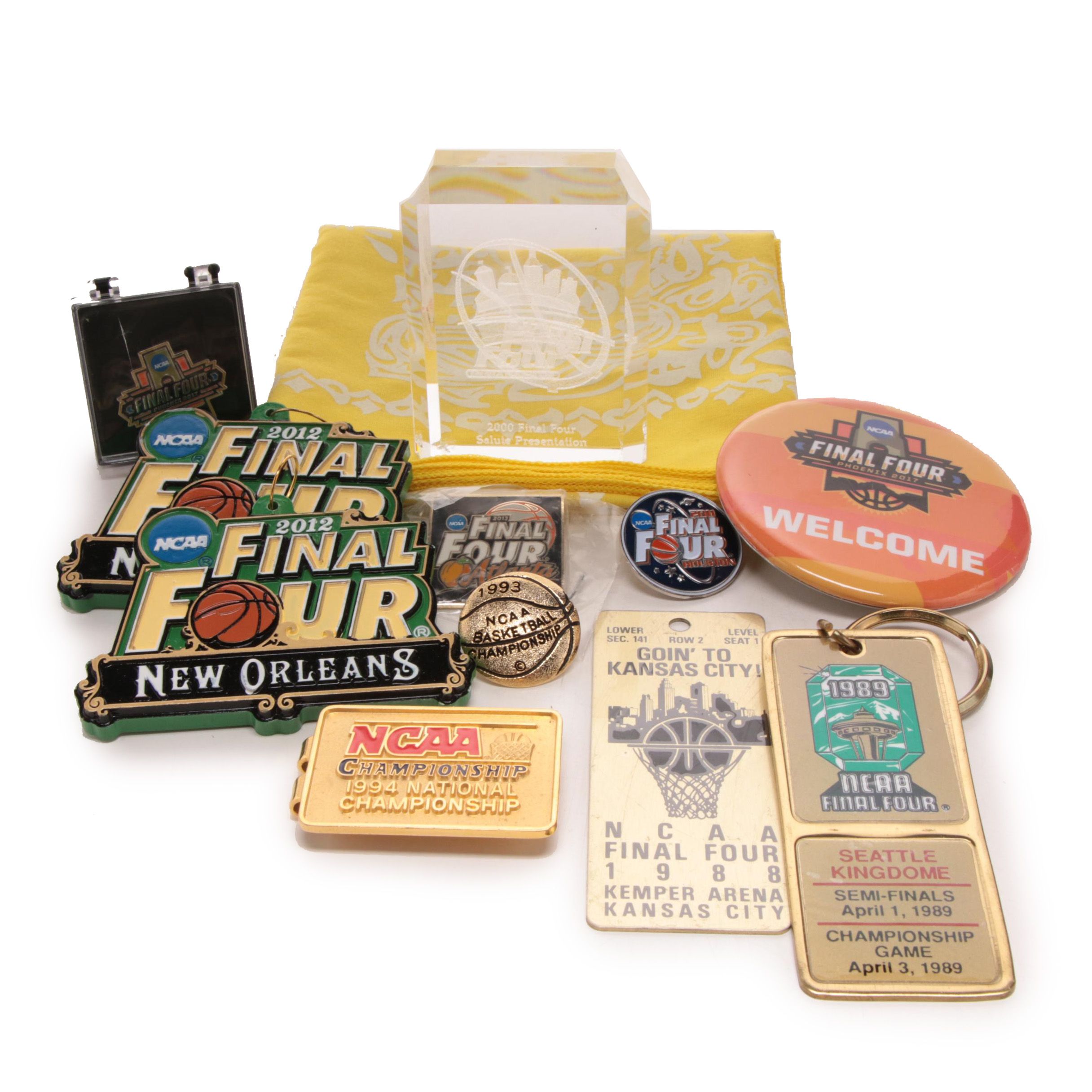 Final Four Pins, Paperweight, and More From Jim and Pat Host Collection