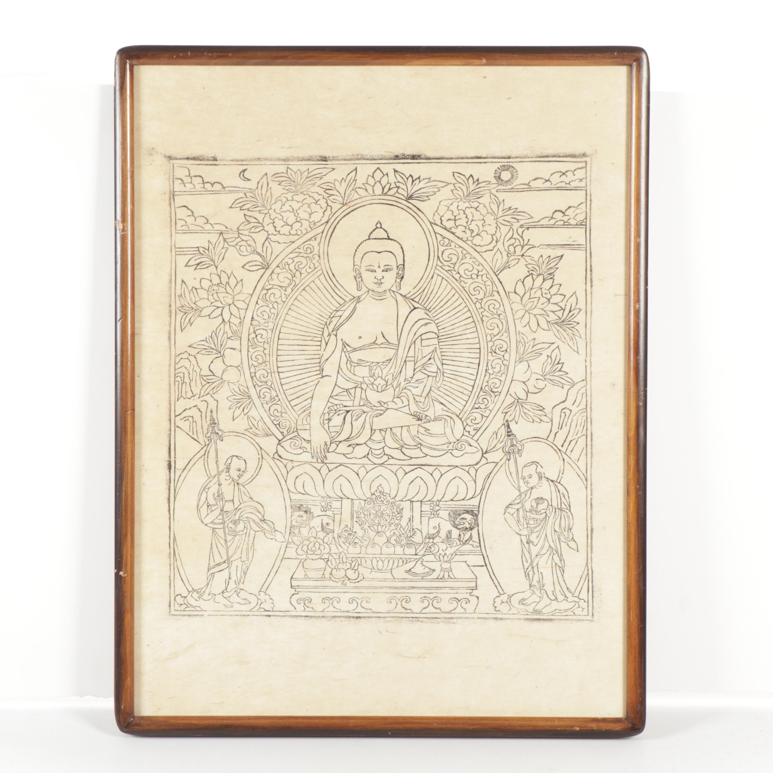 Tibetan Buddhist Woodcut Prints on Rice Paper