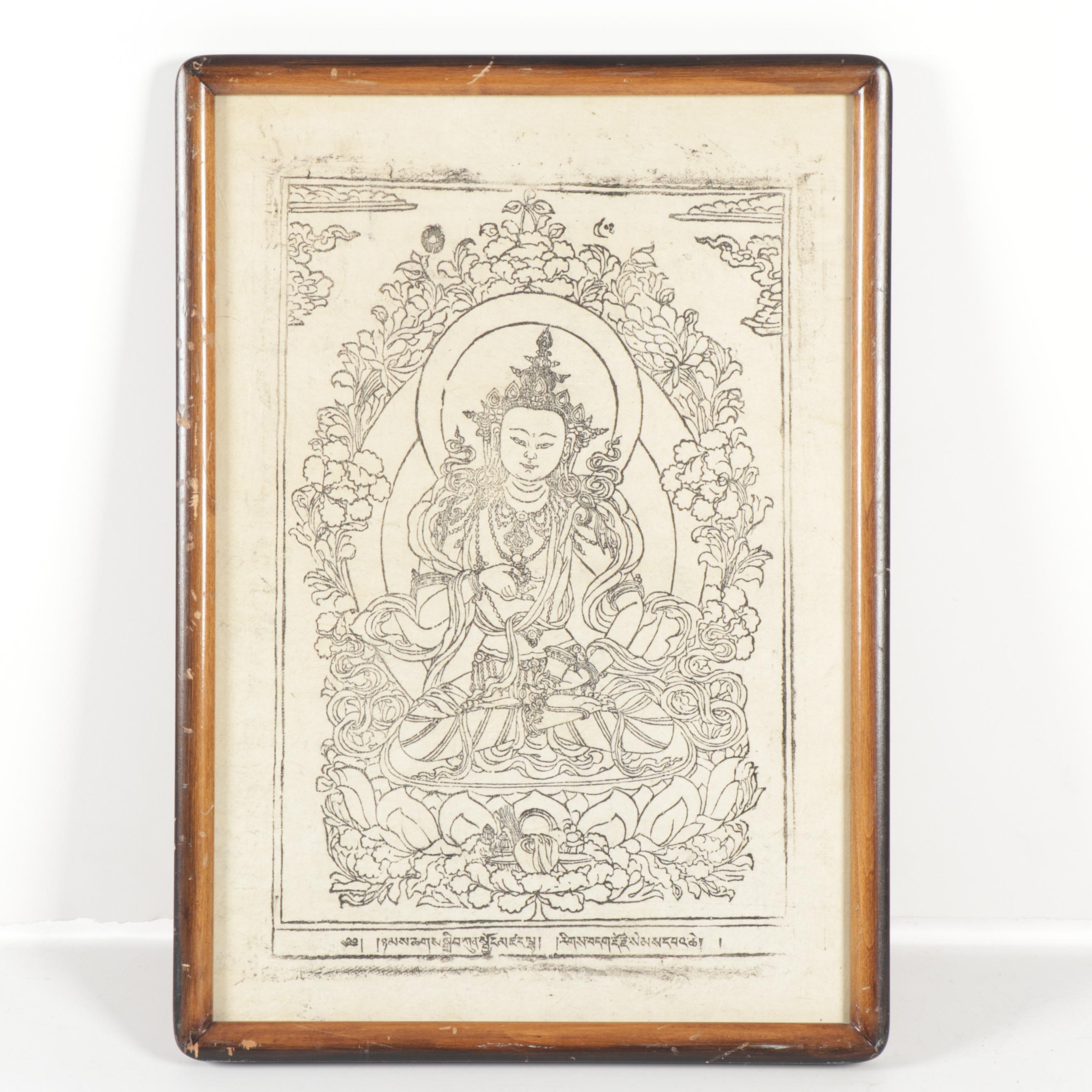 Tibetan Buddhist Woodcut Prints on Rice Paper