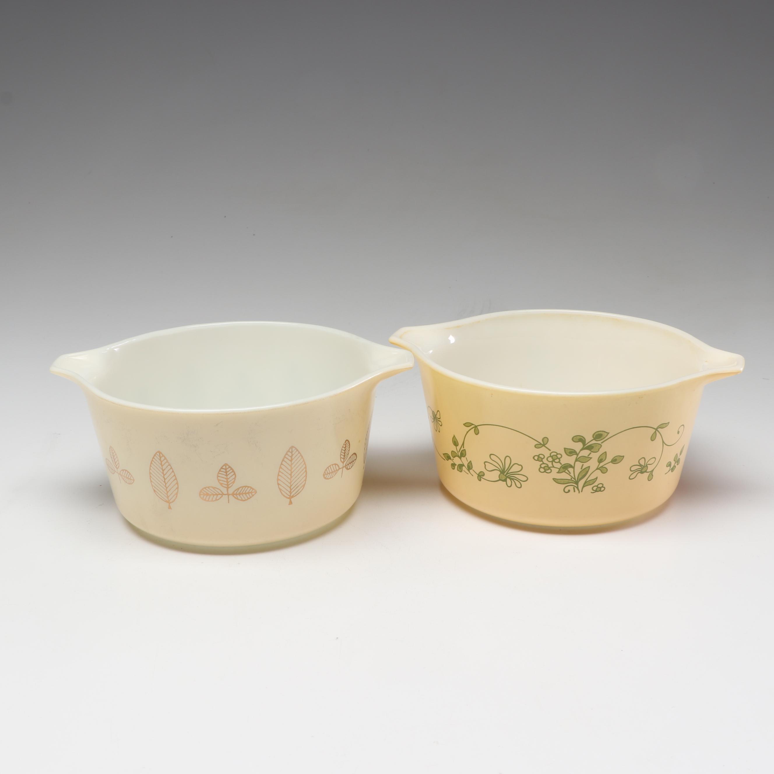 Pyrex Bakeware and Storage Dishes Including Butterprint and Buffet Twins Pattern