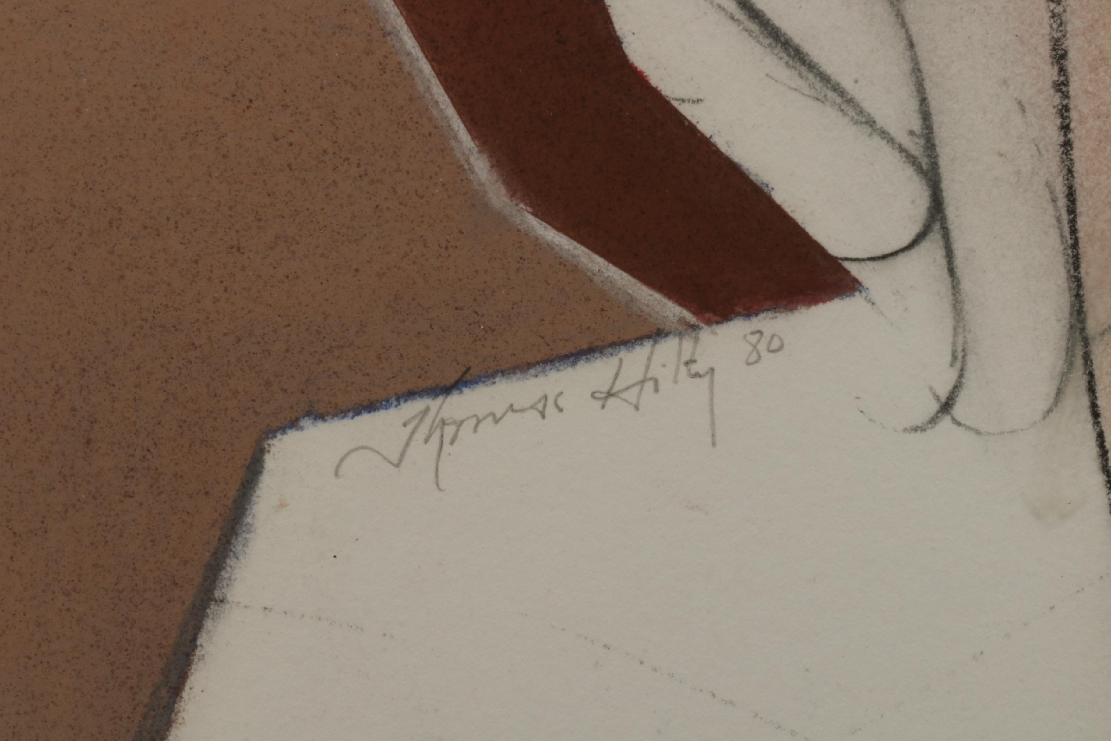 Thomas Hilty Mixed Media Drawing "Pantomine 6"