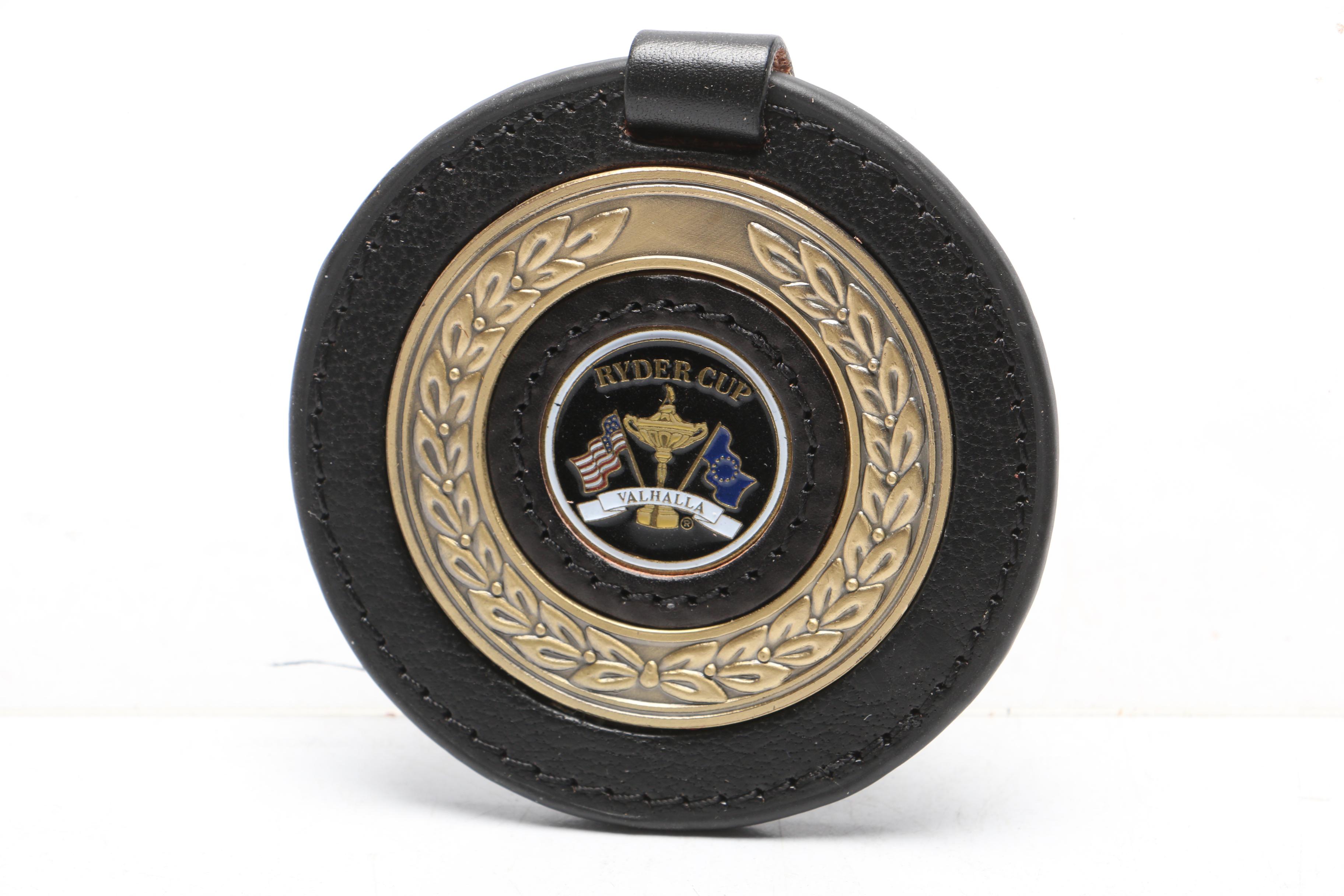 1990s-2000s PGA Senior Golfing Money Clips and 2002 Jim Host Paperweight