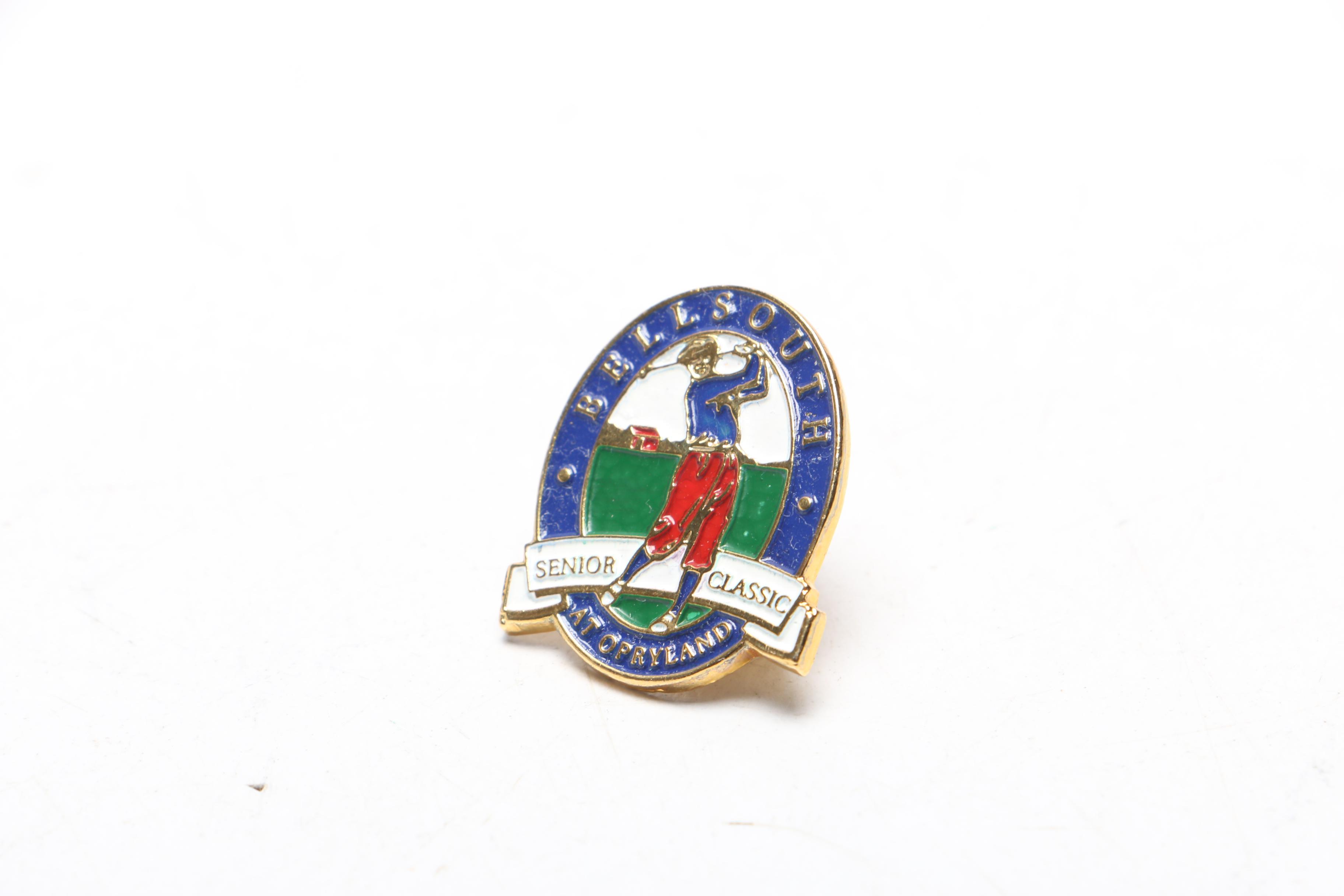 1990s-2000s PGA Senior Golfing Money Clips and 2002 Jim Host Paperweight