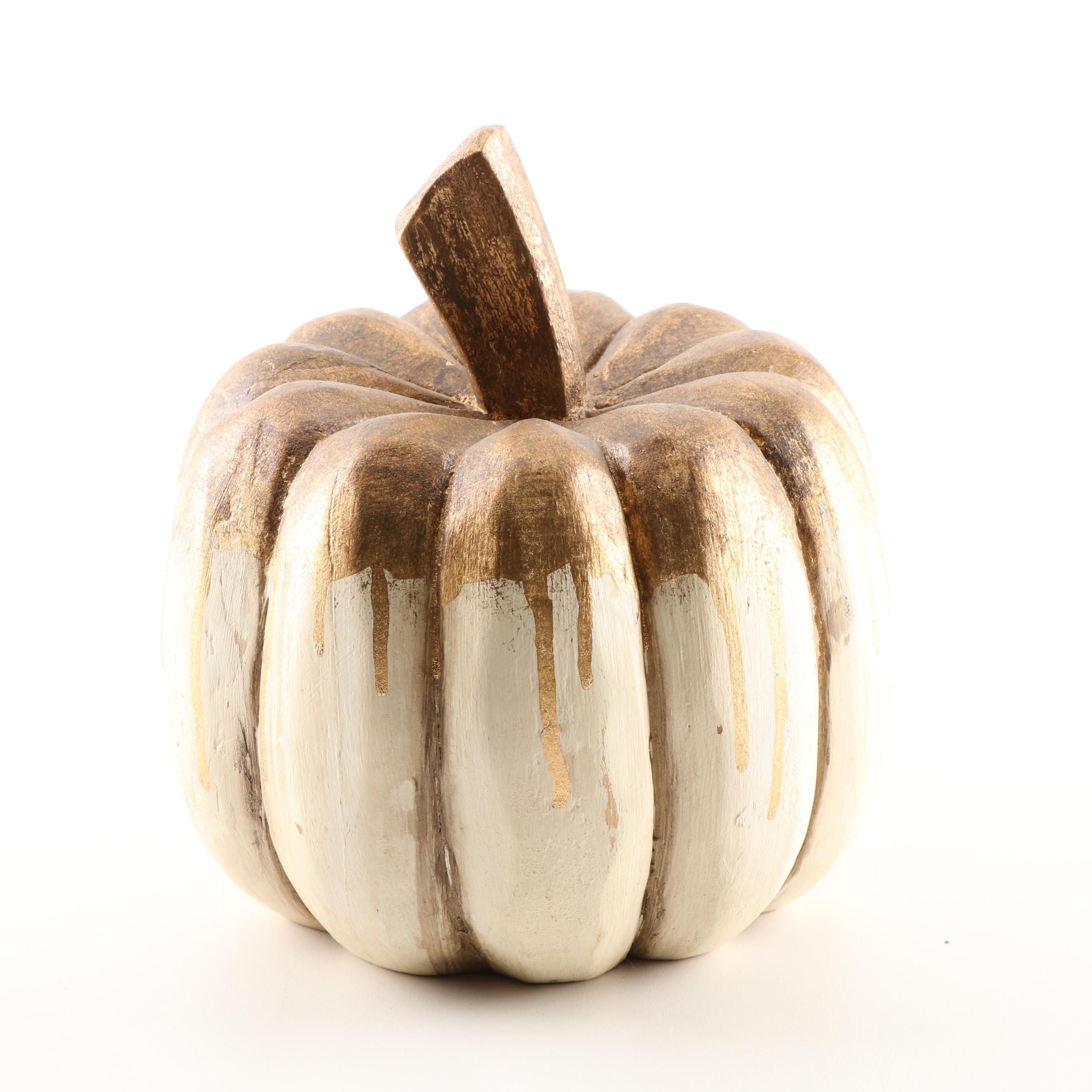 Hand Carved Painted Pumpkins