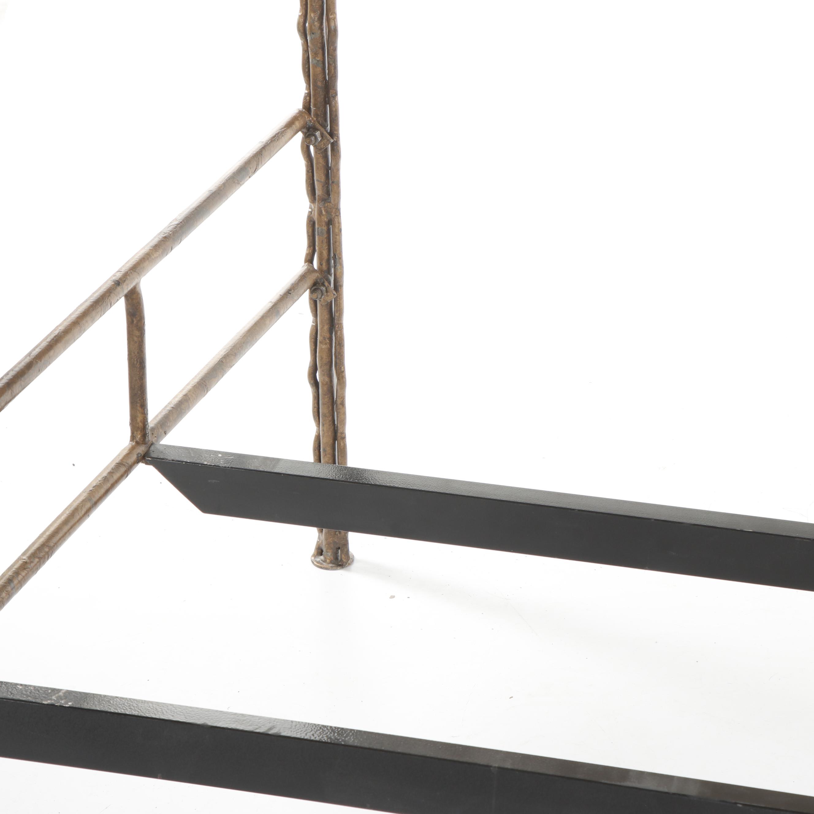 Contemporary Natural Vine Style Iron Four Poster King Bed Frame