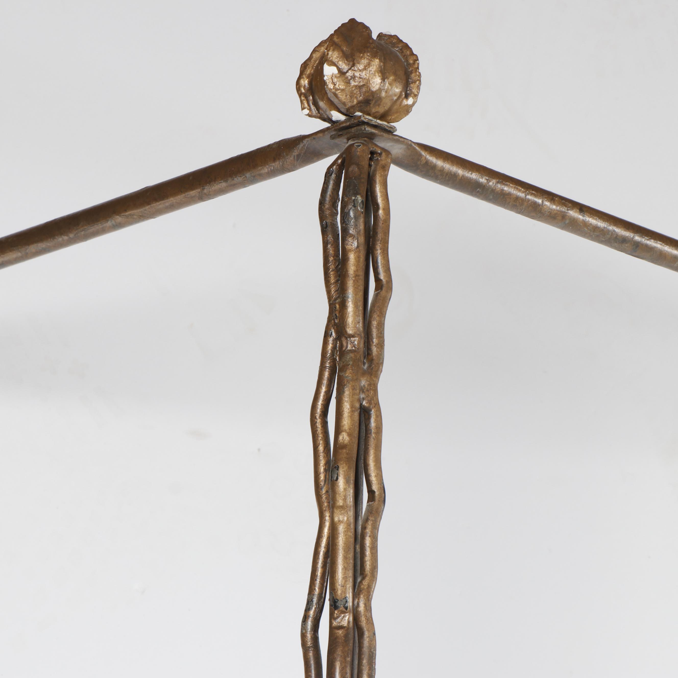 Contemporary Natural Vine Style Iron Four Poster King Bed Frame
