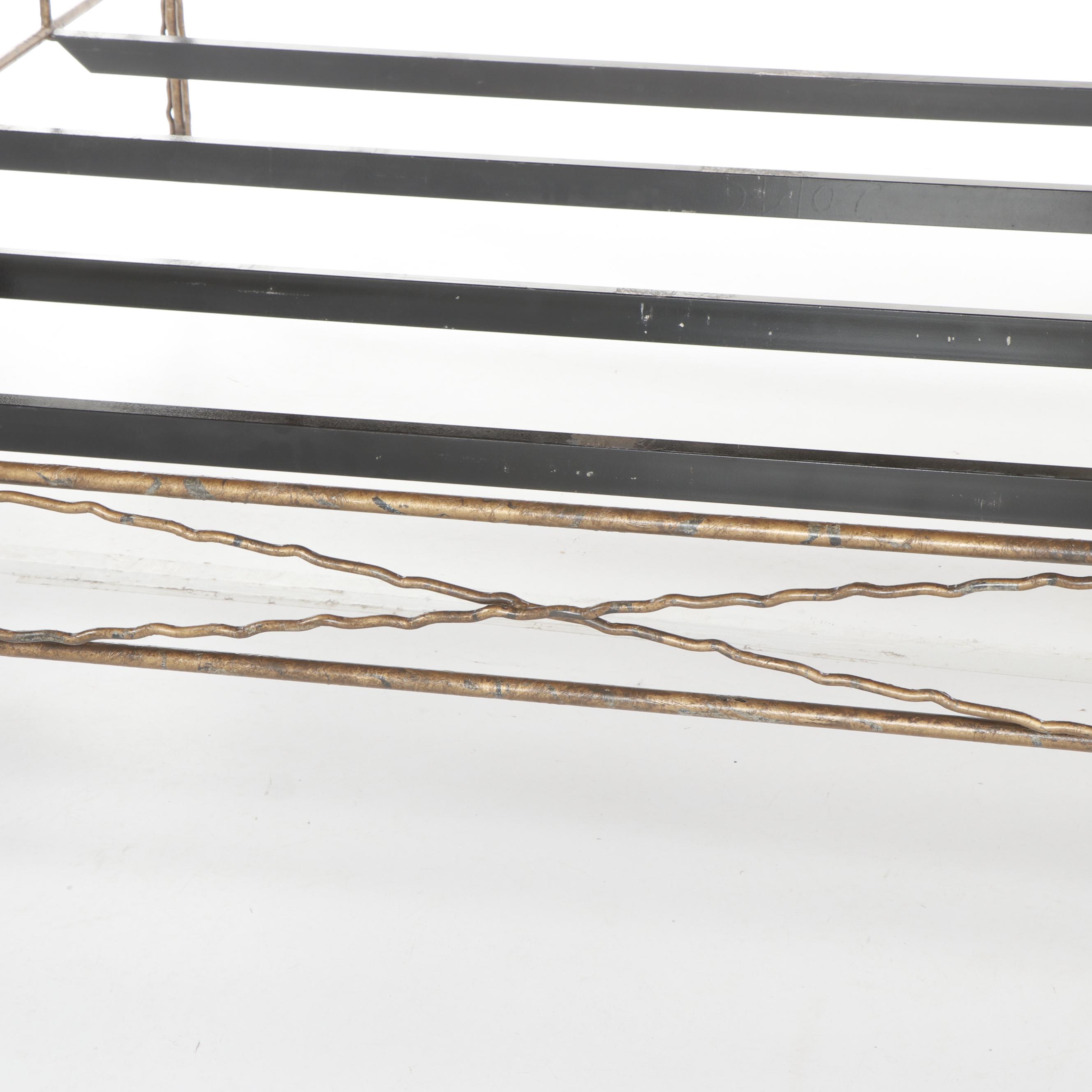Contemporary Natural Vine Style Iron Four Poster King Bed Frame