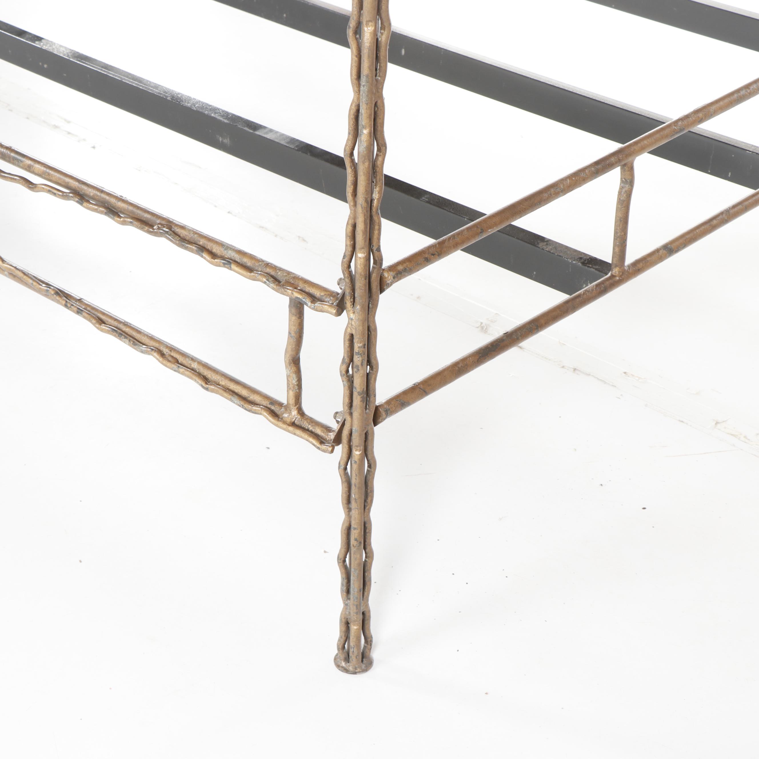 Contemporary Natural Vine Style Iron Four Poster King Bed Frame