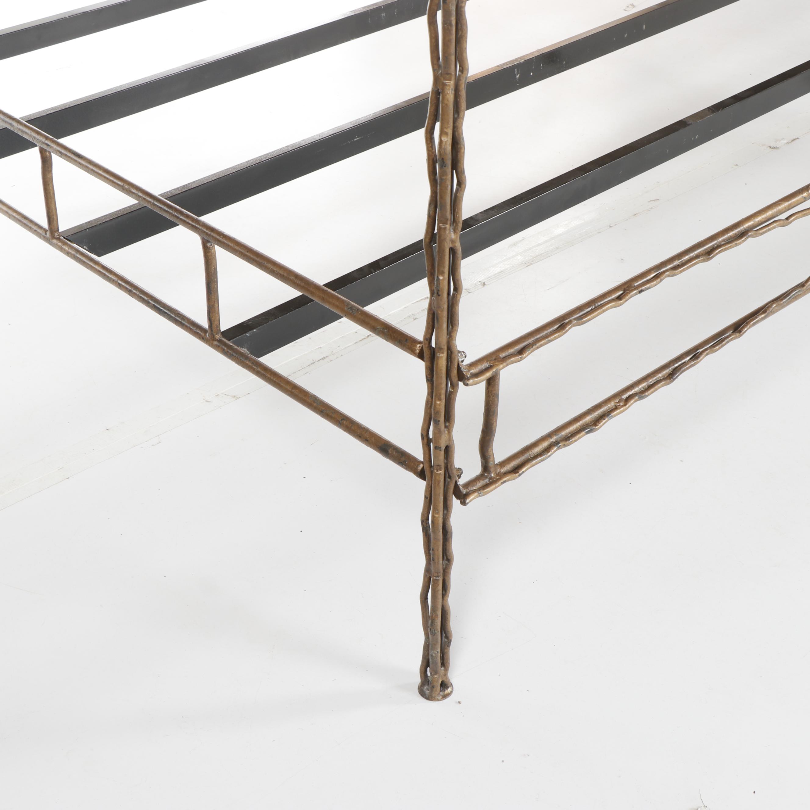 Contemporary Natural Vine Style Iron Four Poster King Bed Frame