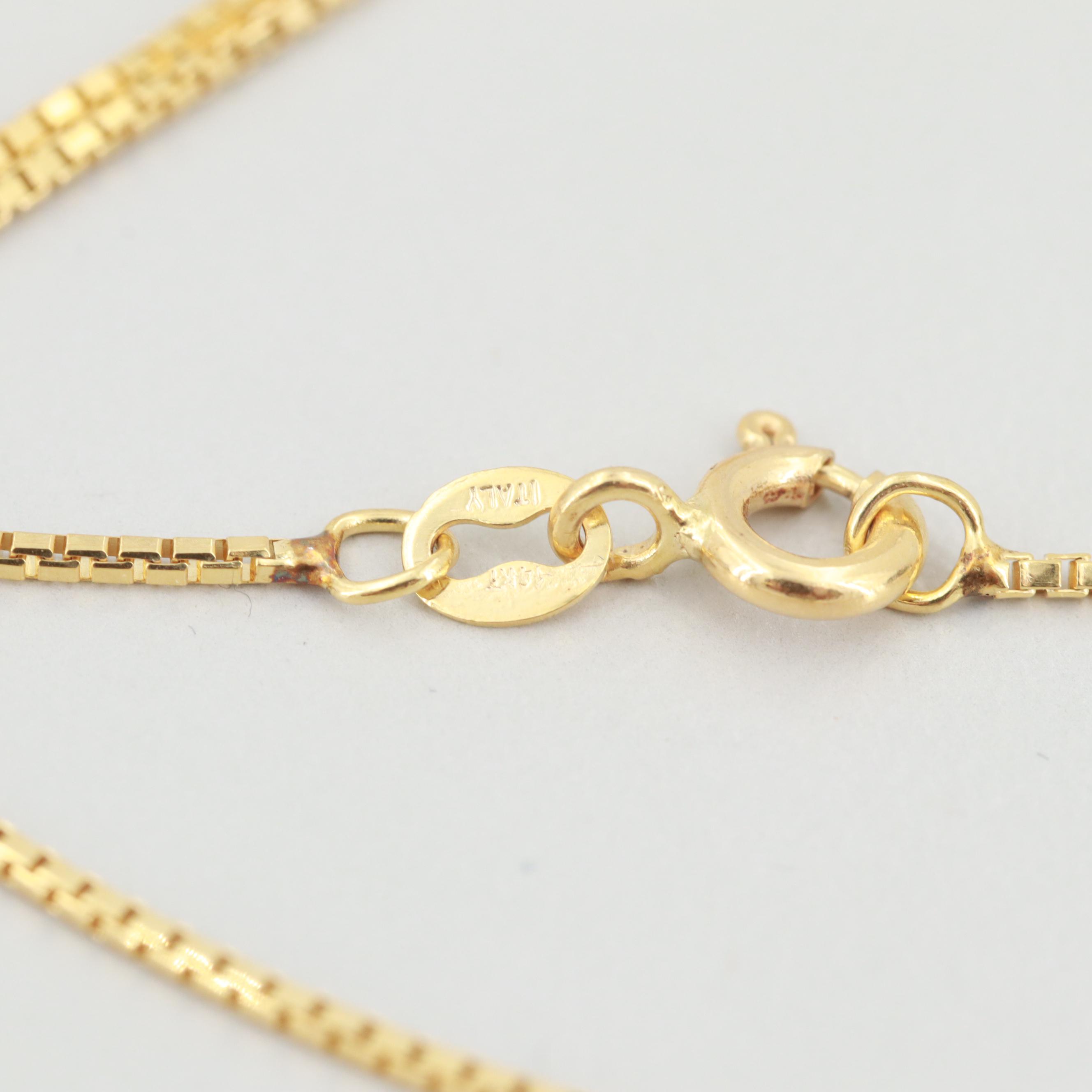 14K Yellow Gold Pendant Necklace Featuring U.S. 1986 $5 Gold Eagle Coin