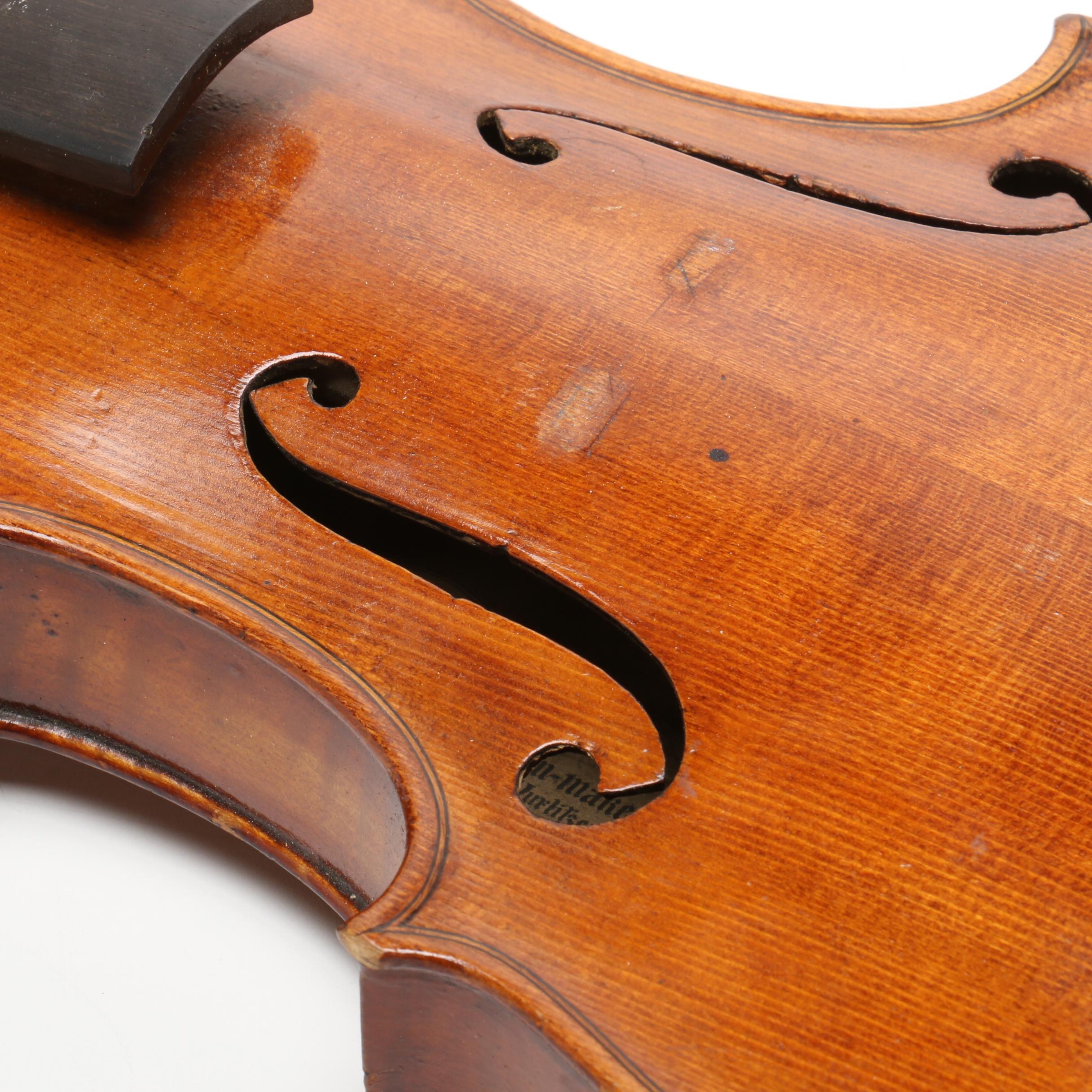 1904 Robert Glier Rudolf Wurlitzer Violin and Dodd Bow