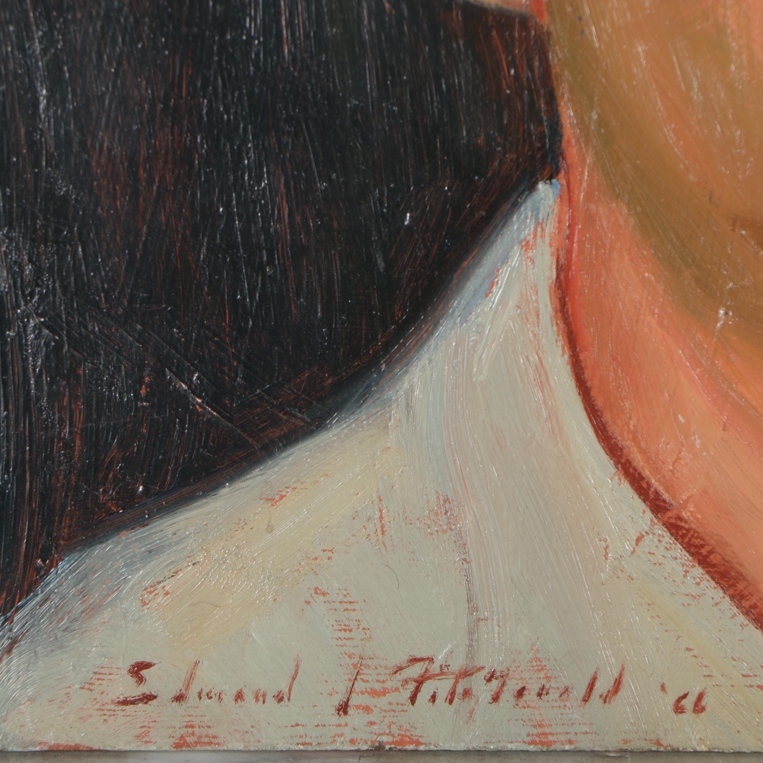 Edmond J. Fitzgerald 1966 Oil Portrait of a Man