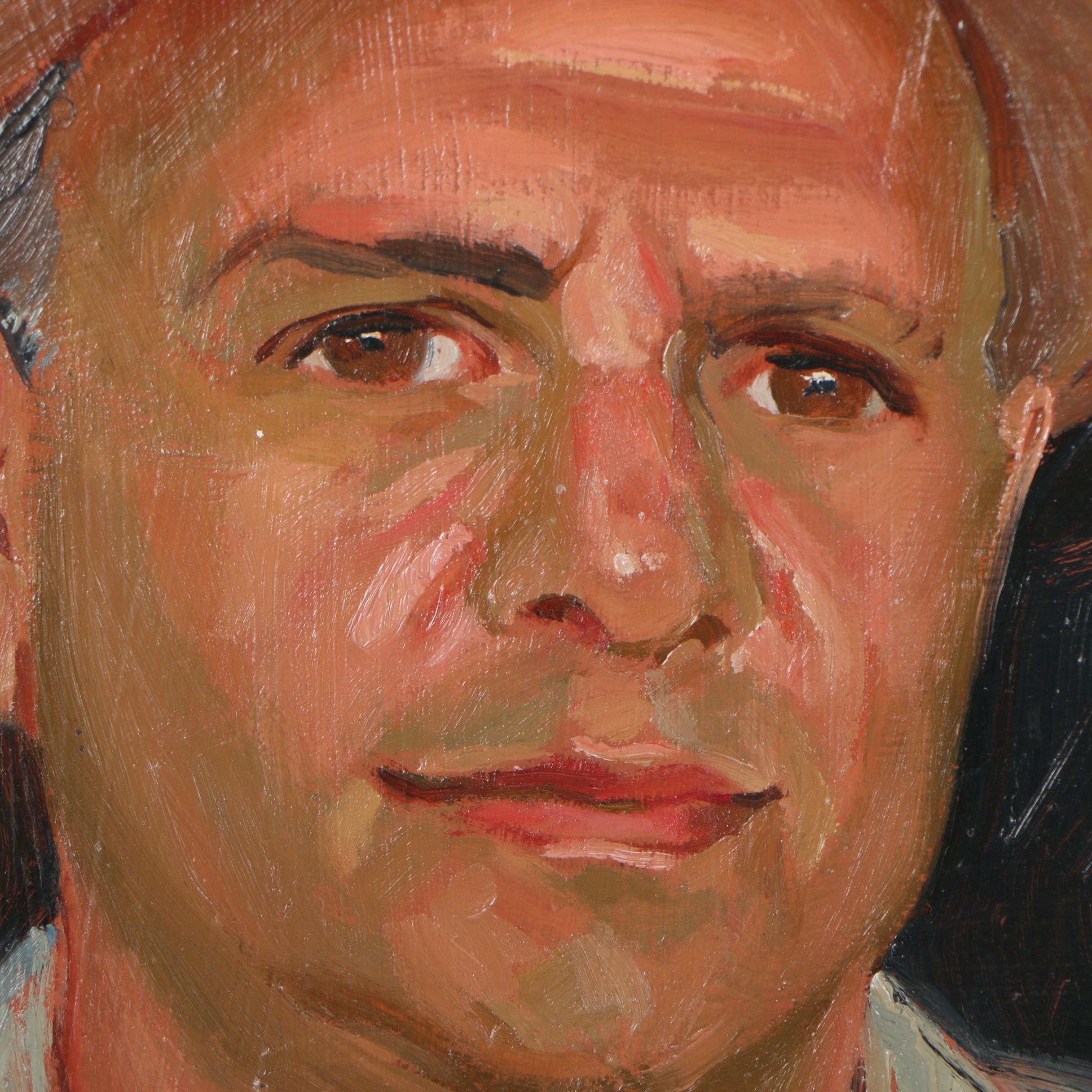 Edmond J. Fitzgerald 1966 Oil Portrait of a Man