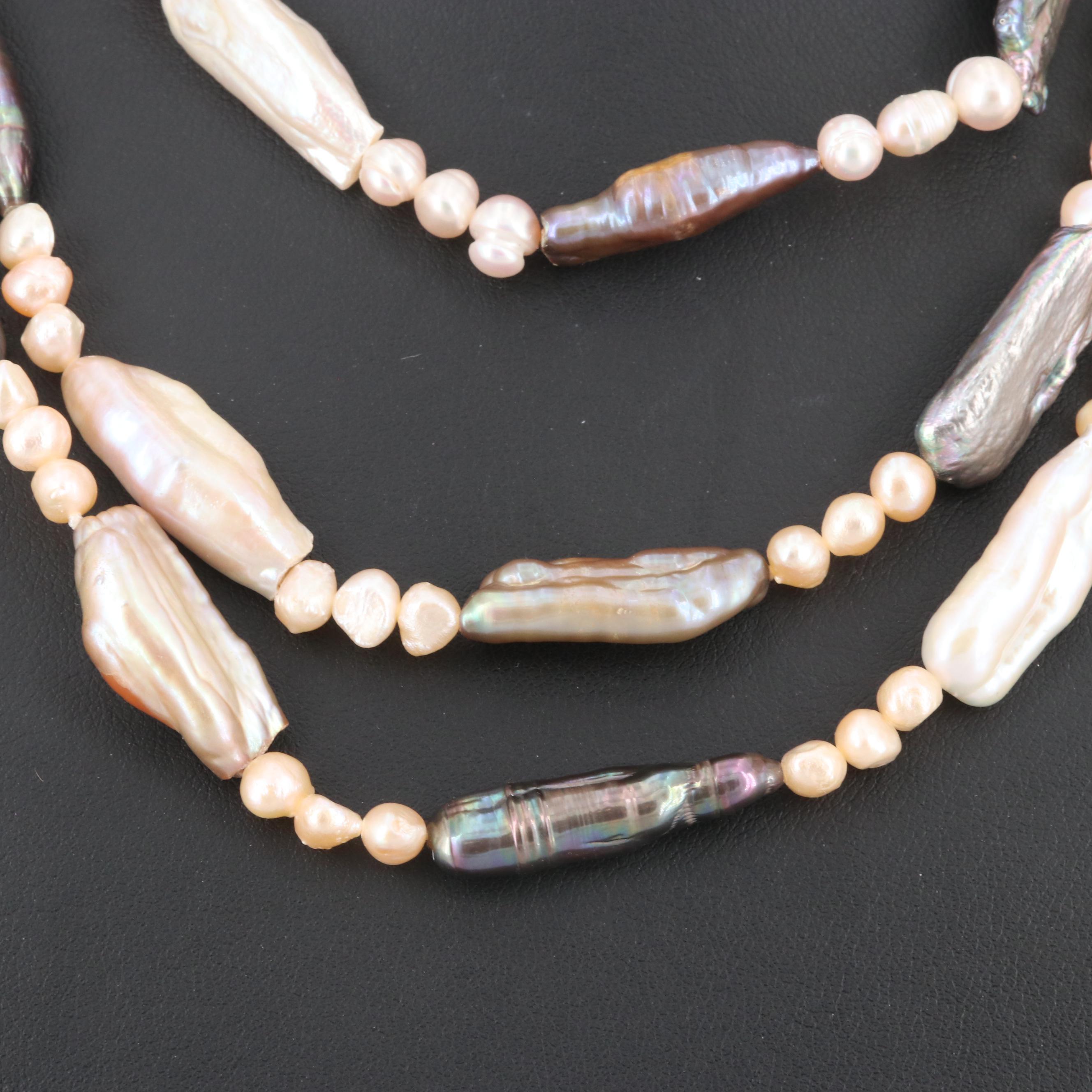 Cultured Pearl Beaded Endless Necklace