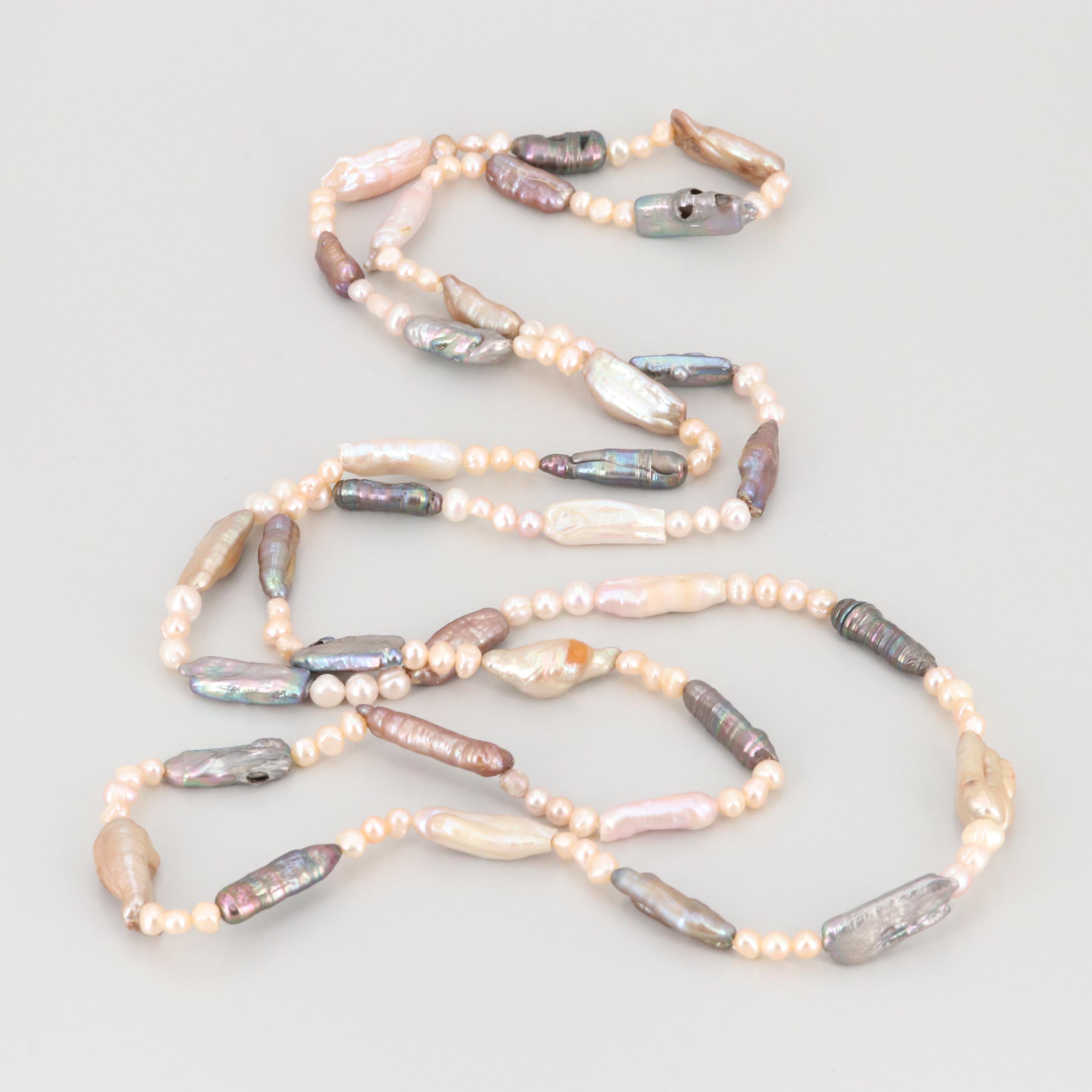 Cultured Pearl Beaded Endless Necklace