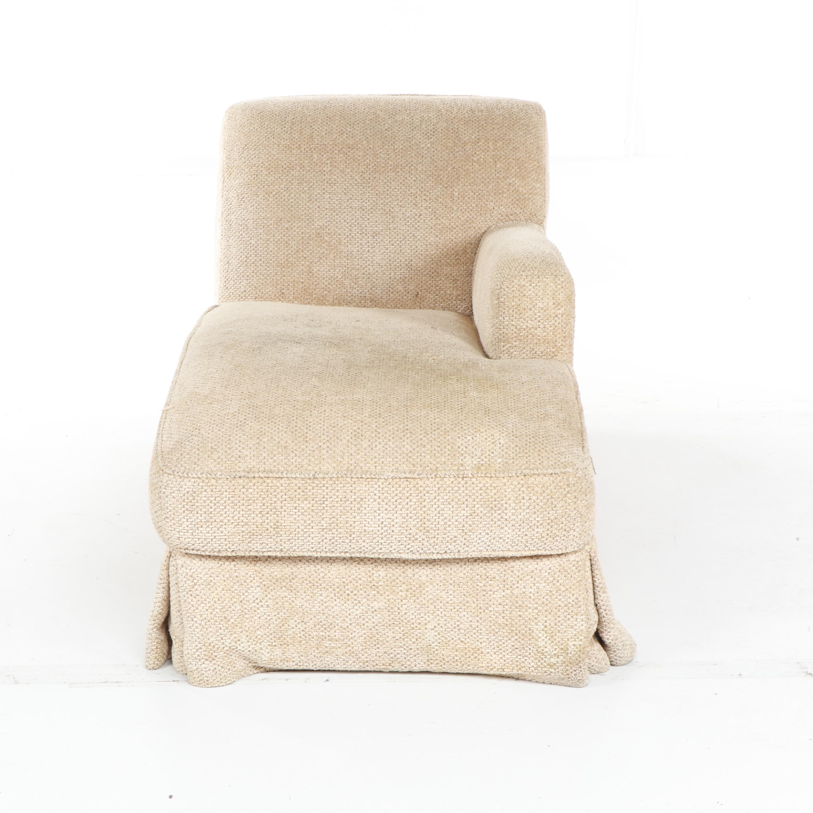 Contemporary Christian Liaigre for Holly Hunt Beige Upholstered Chaise Lounge