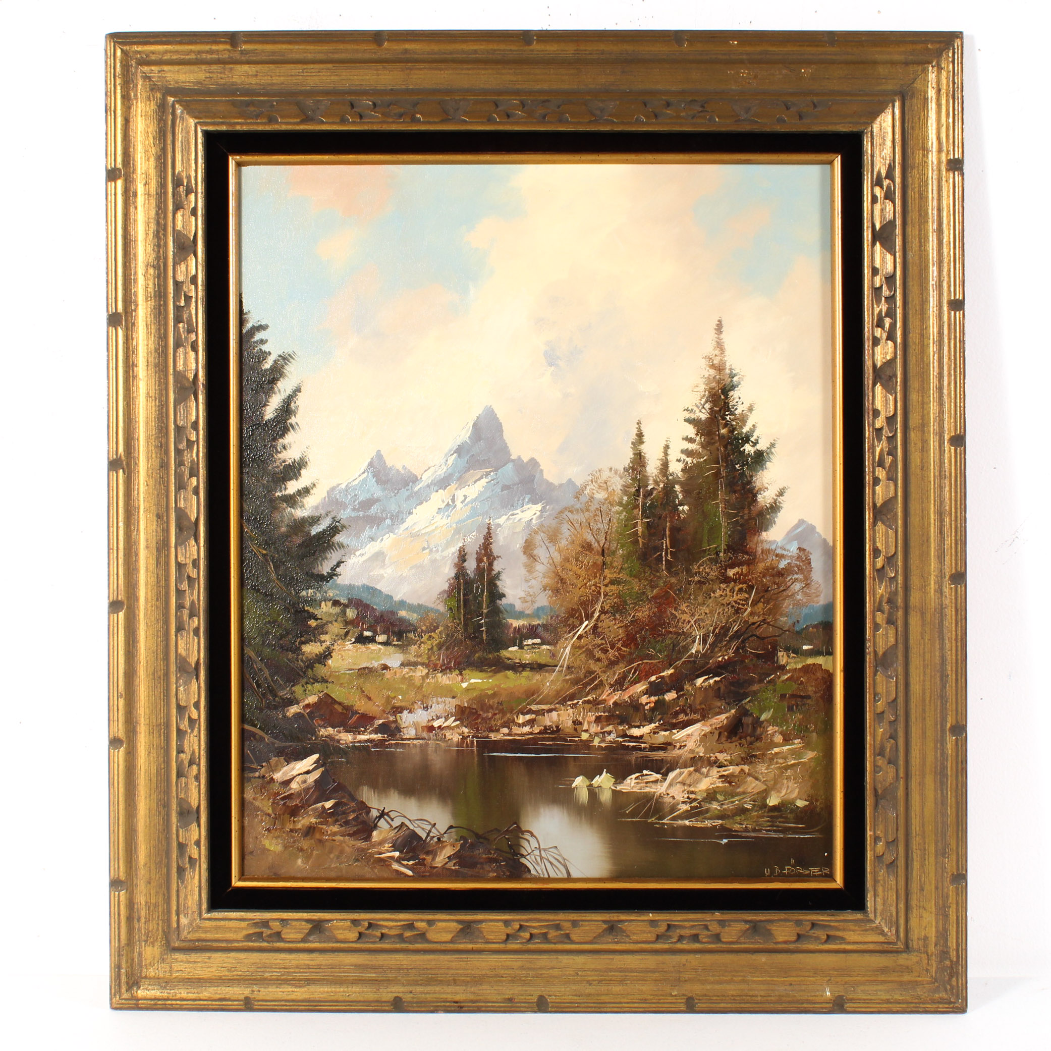 H. B. Forster Mountain Landscape Oil Painting
