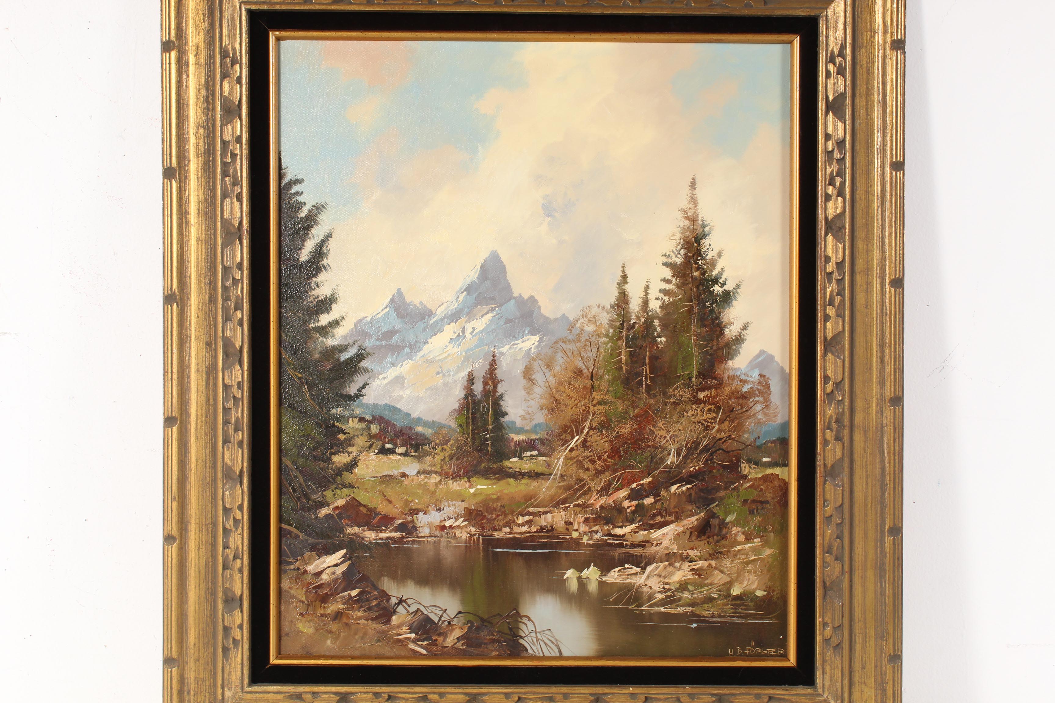 H. B. Forster Mountain Landscape Oil Painting