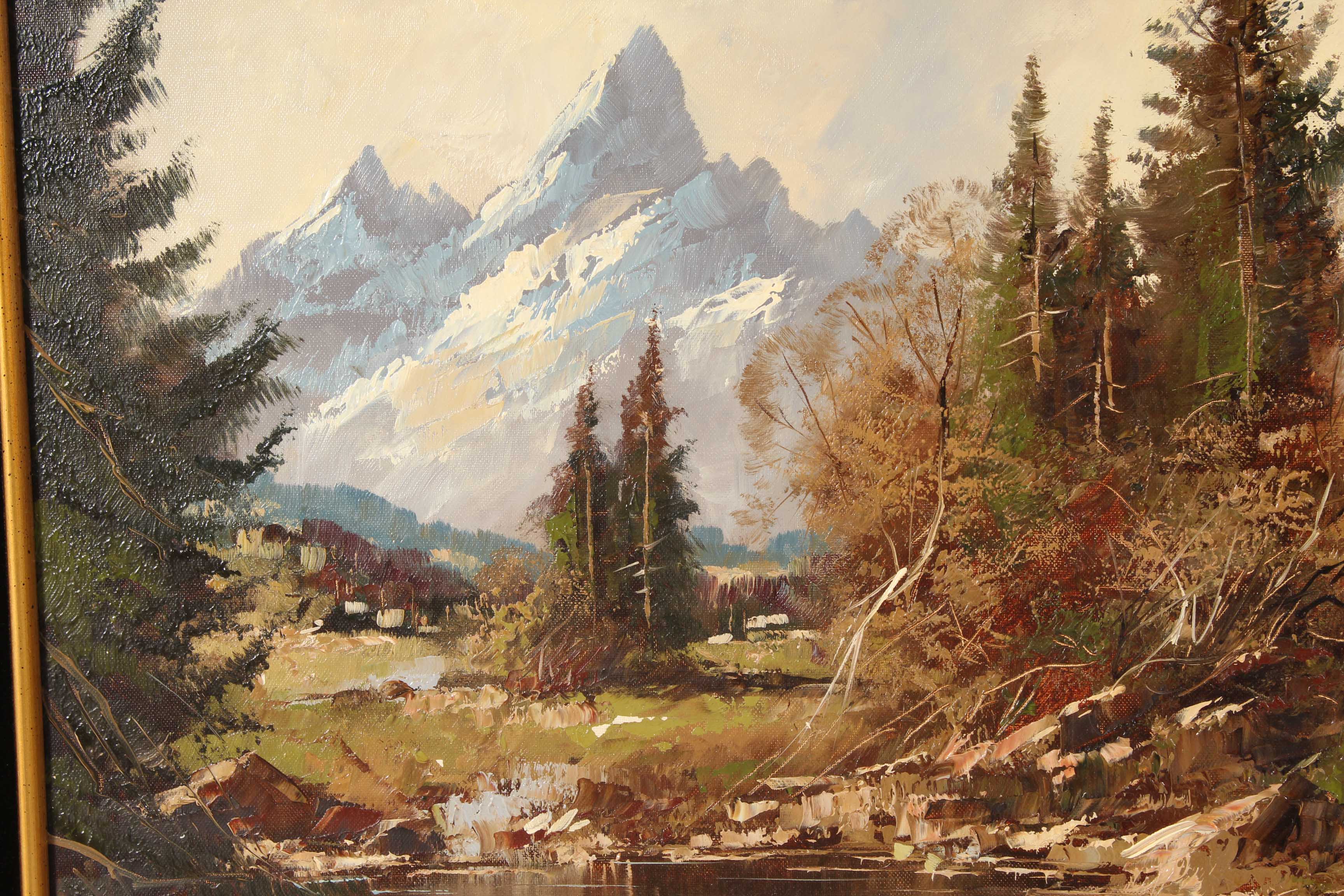 H. B. Forster Mountain Landscape Oil Painting