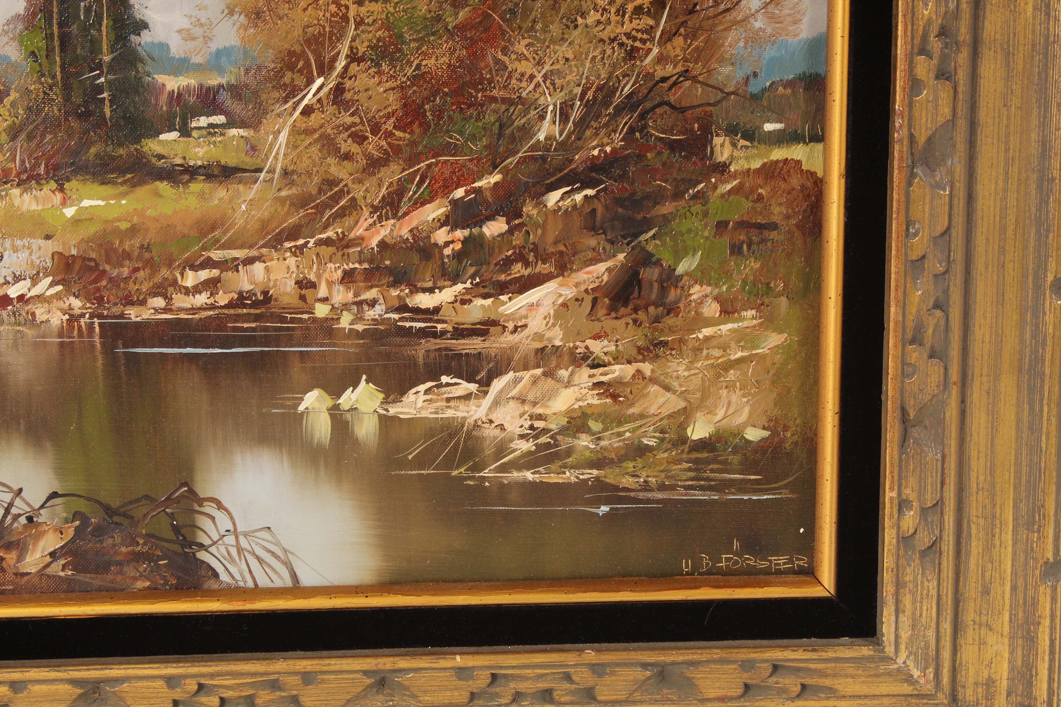 H. B. Forster Mountain Landscape Oil Painting