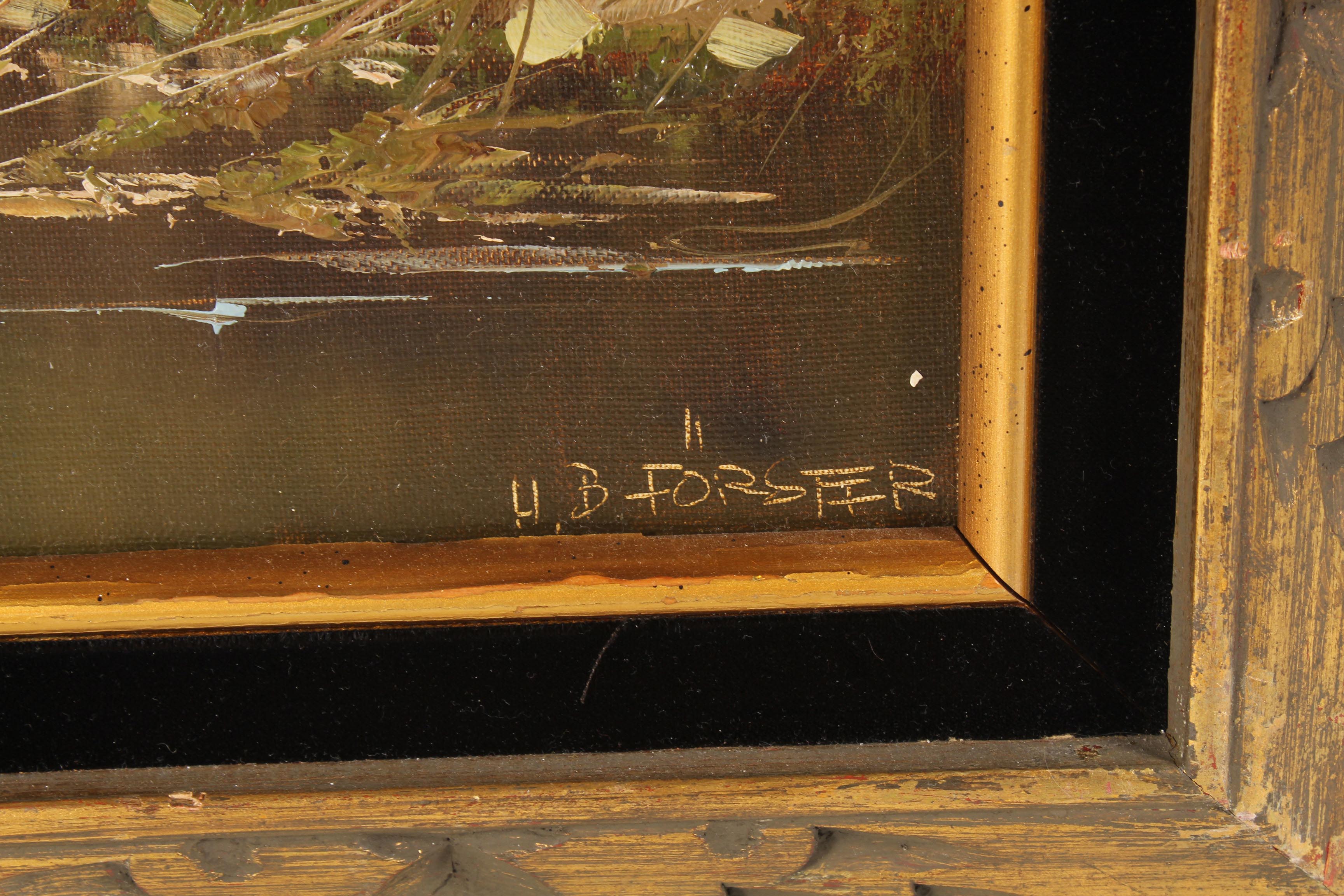 H. B. Forster Mountain Landscape Oil Painting