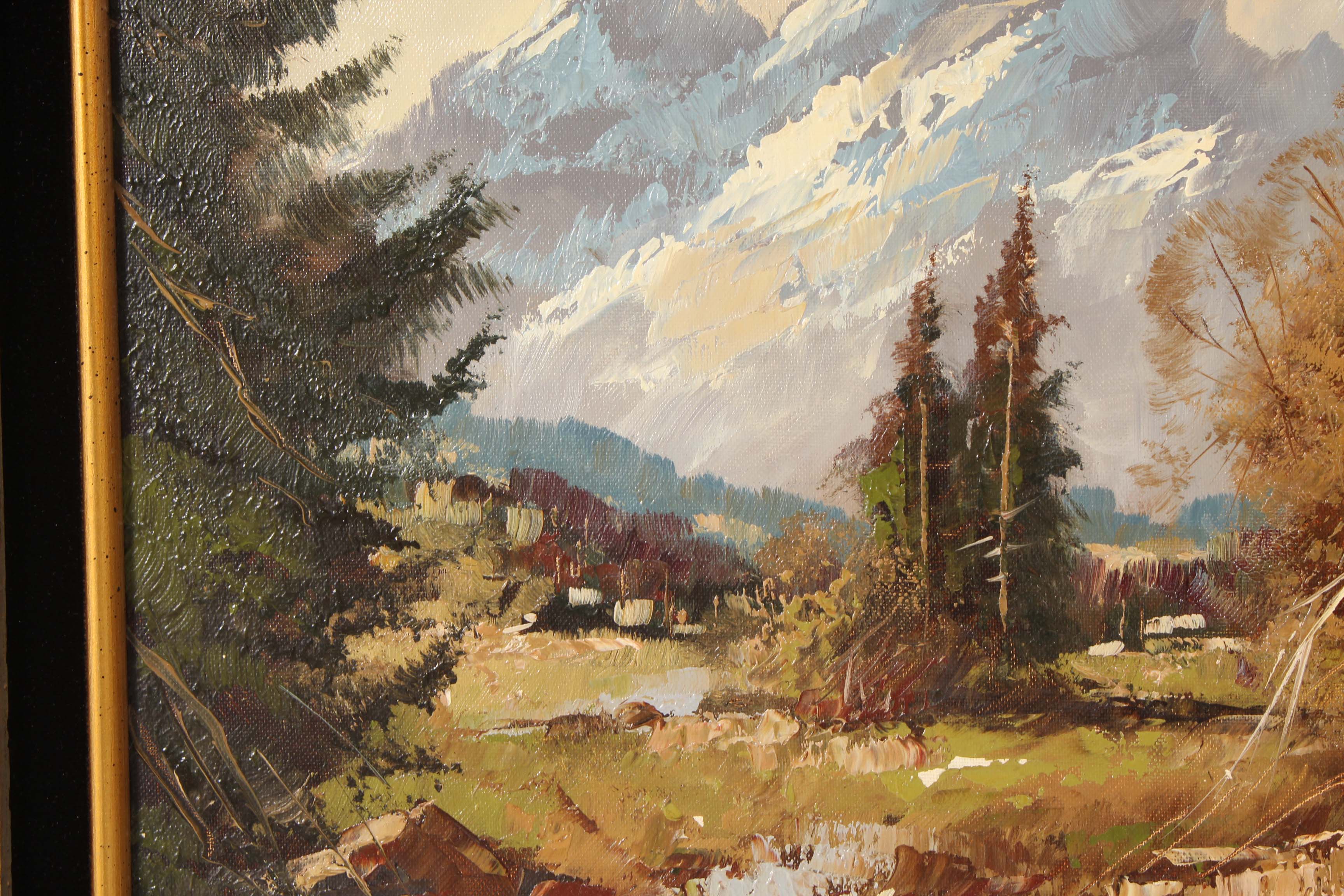 H. B. Forster Mountain Landscape Oil Painting