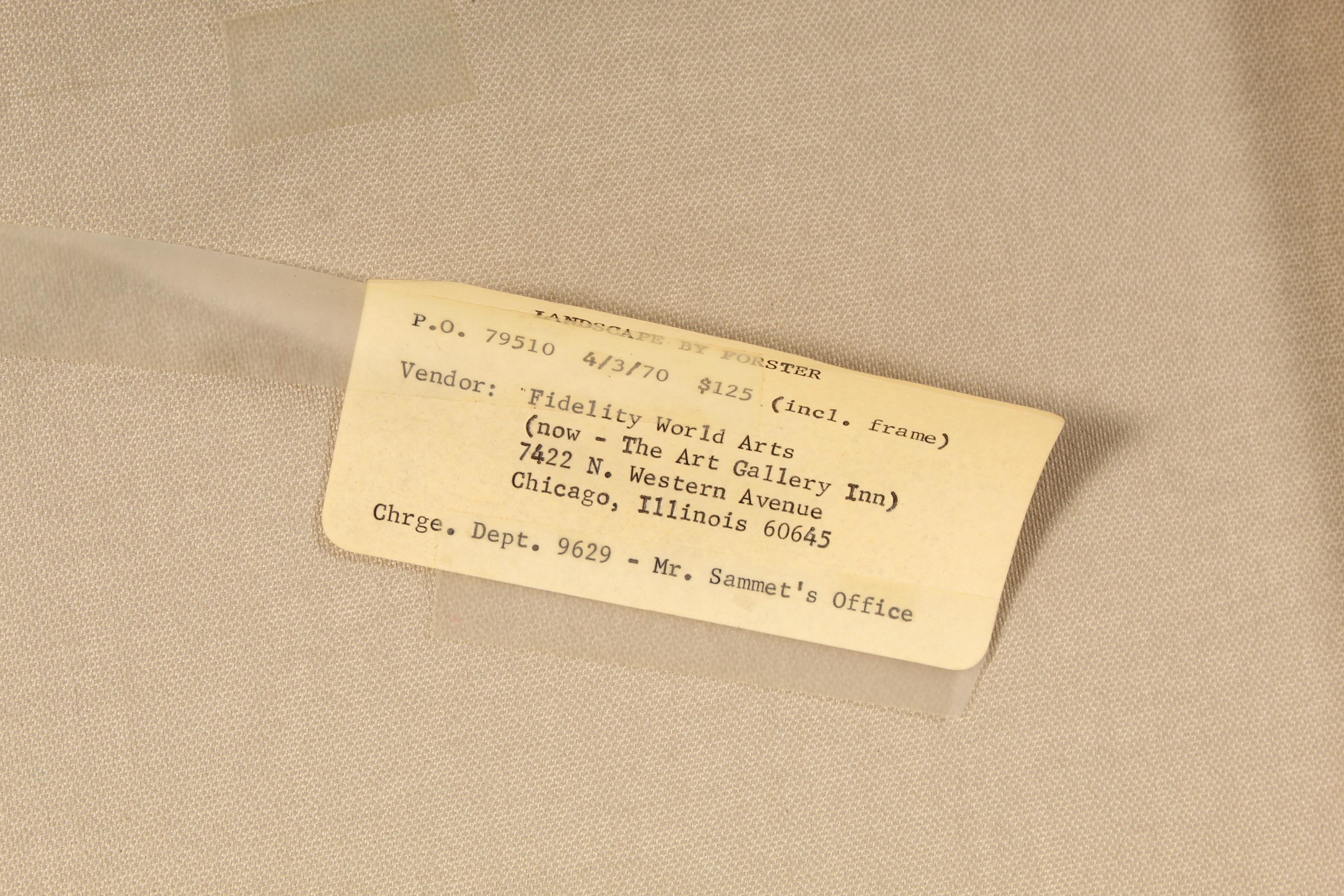 H. B. Forster Mountain Landscape Oil Painting